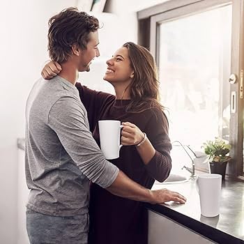 Amazon.com: Momugs 20 OZ Simple Pure White Mug (Set of 2) Plain