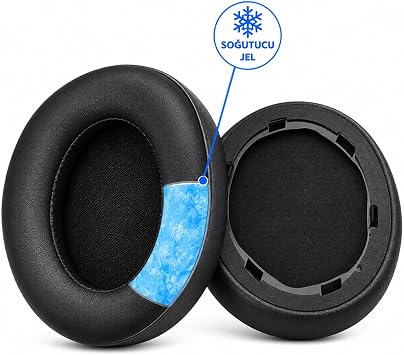 Anker Soundcore Life Q30/Q30BT/Q35 Uyumlu Soğutucu Jel Kulaklık Yastığı, Hafızalı Köpük Yedek Ped, Serinletici Kumaş/Suni Deri Kulaklık Süngeri