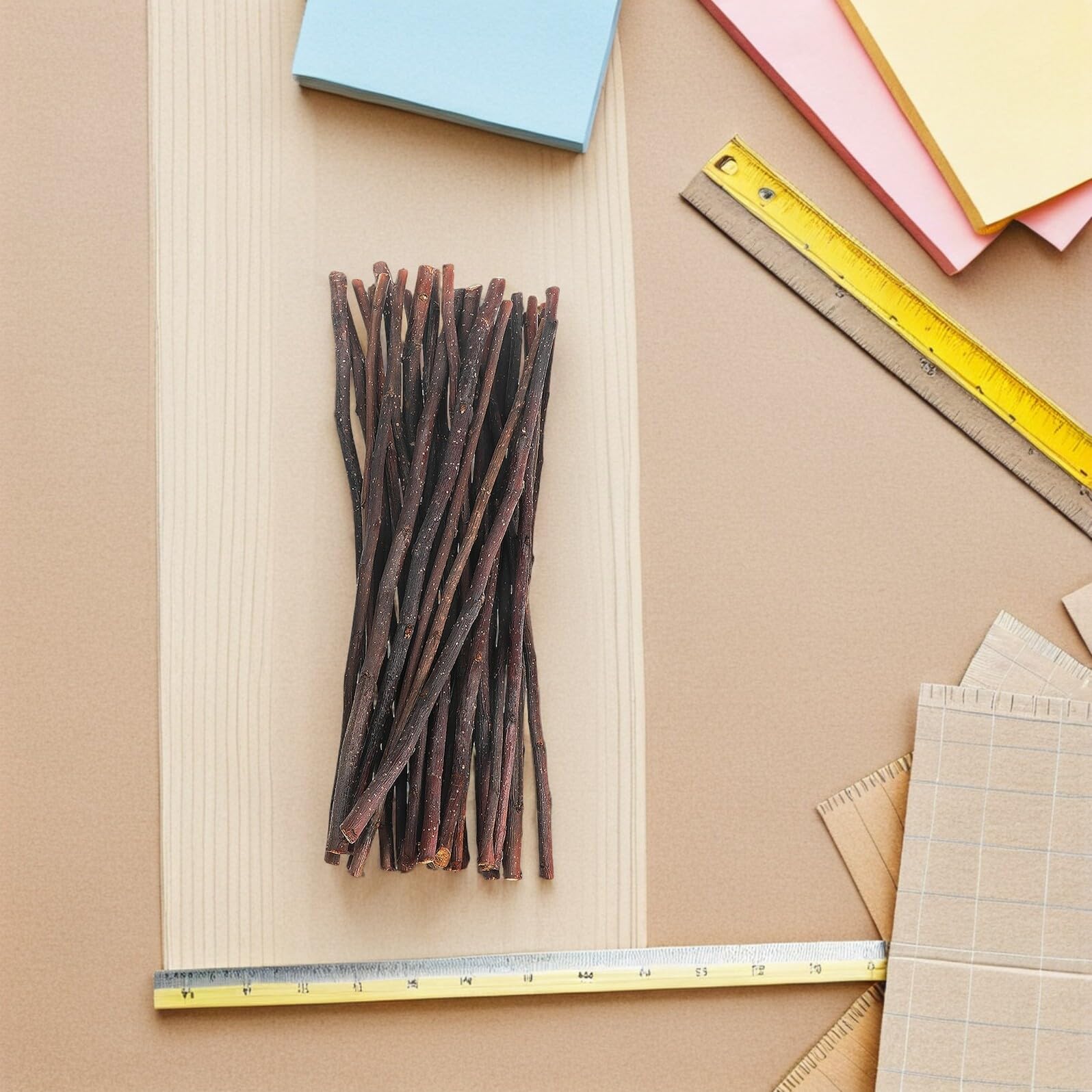 60 Piezas Palitos de Madera para Manualidades Varillas Naturales Artesanales para Decoración Rústica Proyectos DIY Adornos Hogar y Manualidades con Madera