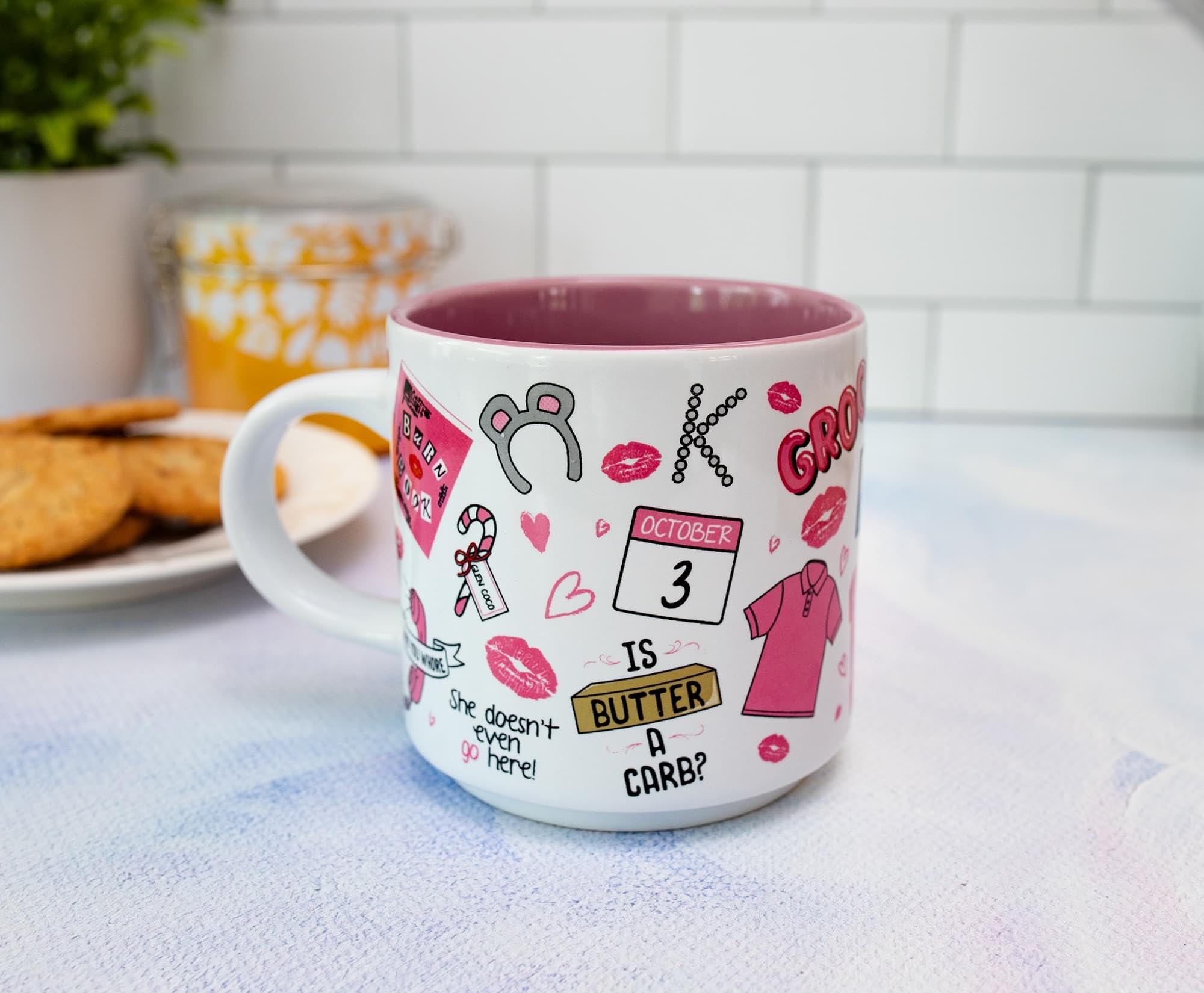 Mean Girls Icons - Taza de cerámica apilable individual | Taza de café para té, cacao, bebidas | Capacidad para 13 onzas