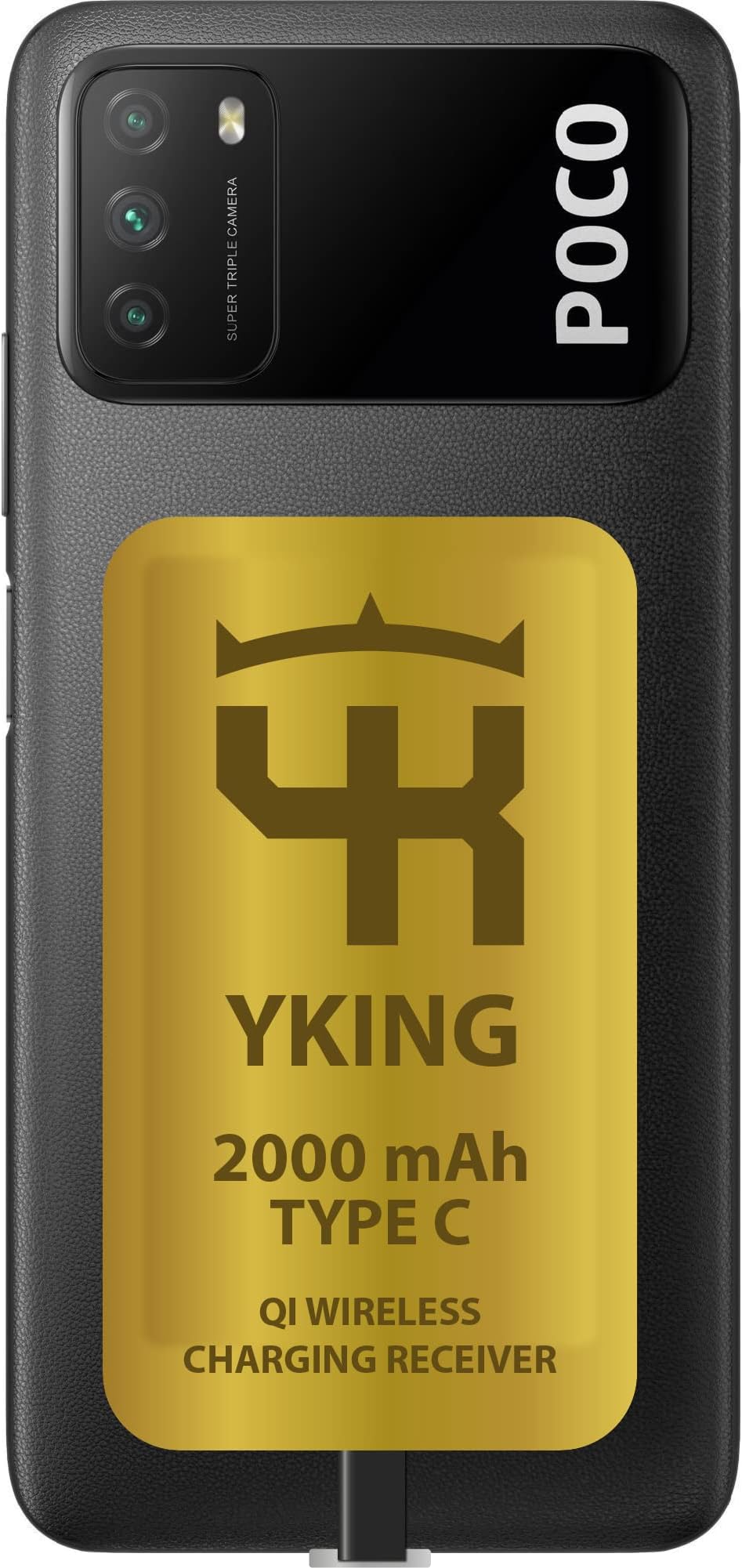 2000 mah Fast QI Wireless Charging Adapter for Xiaomi Poco M3 F3 X3 Mi 10 11 for Huawei P30 P20 - Type C Wireless Charging Adapter - Fast Qi Receiver for Wireless Charging