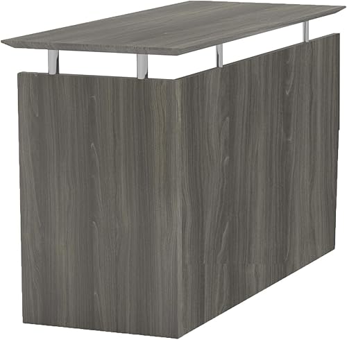 Miniatura 5 de Mayline MNRTTSS Medina 48-12 "W Retorno sin manos para usar con escritorios, se vende por separado, laminado texturizado de sal marina