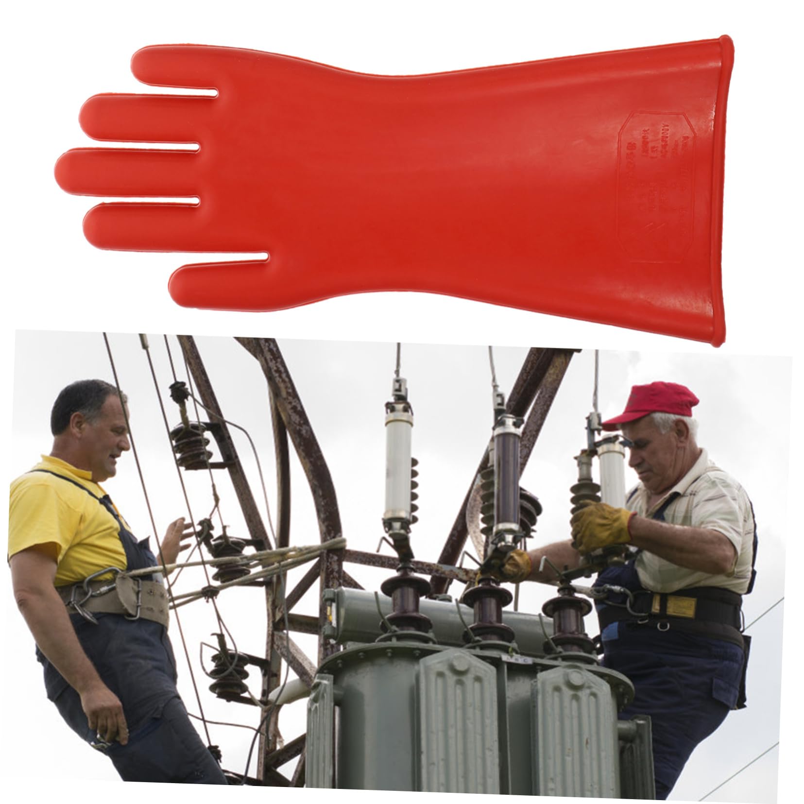 Veemoon Guantes Aislantes de Goma para Electricistas Guantes de Trabajo Eléctrico de Voltaje para Protección Instalaciones Eléctricas