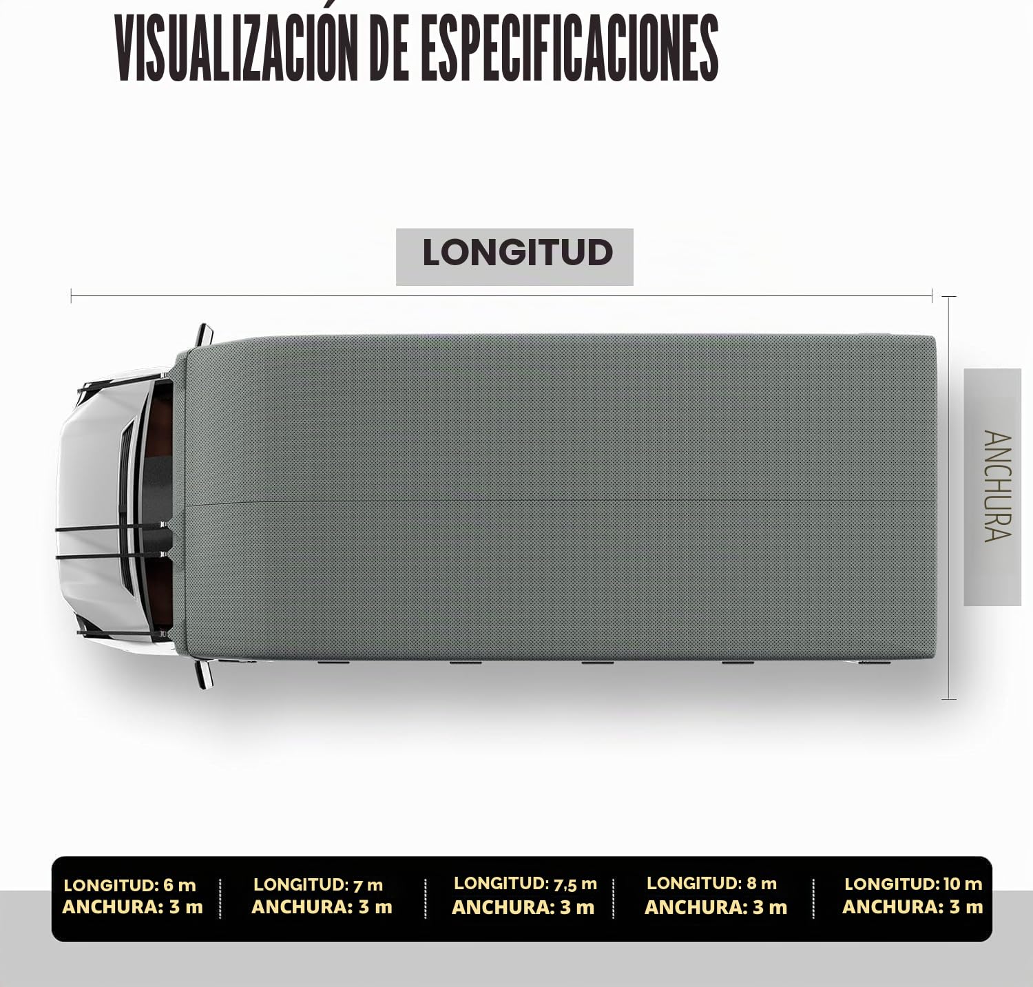 Lona para autocaravanas Lona autocaravanas Lona para Cubierta de Caravana Que Protege contra el Polvo y la Humedad|7 * 3M