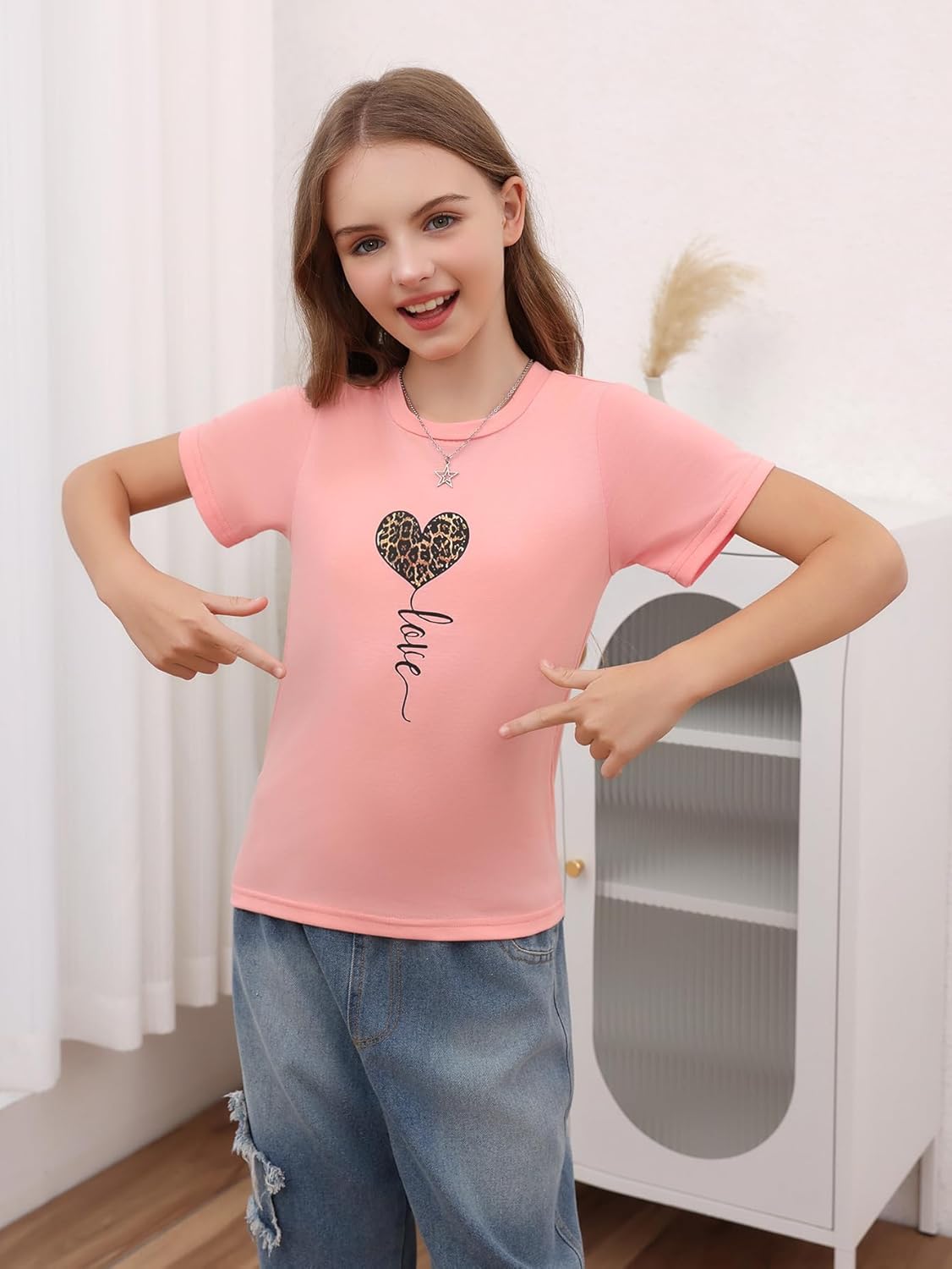 SOLY HUX Toddler Girl's Graphic tees Short Sleeve Crew Neck t Shirt Casual Summer tee Tops 4 Piece Set - Image 2