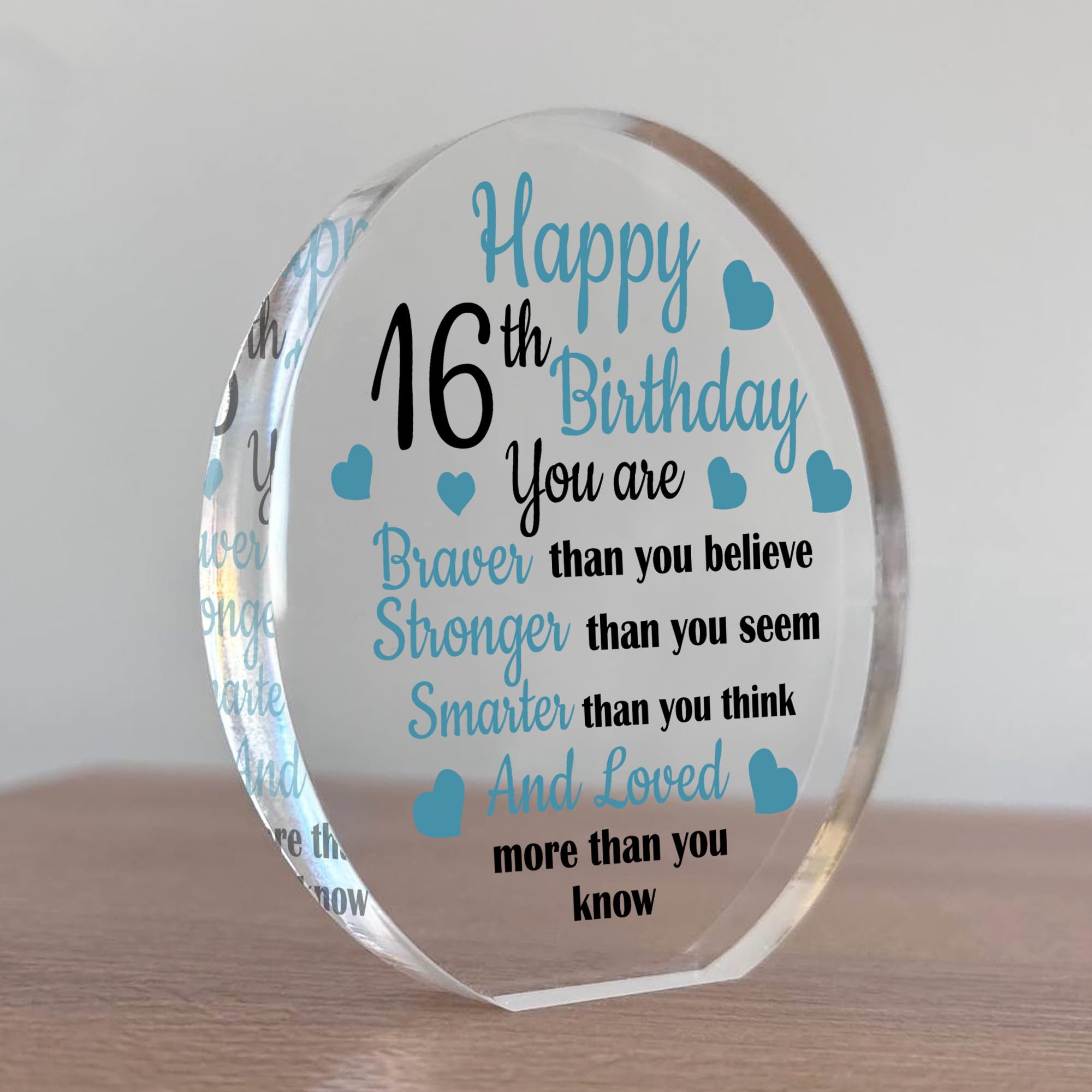 Red Ocean 16th Birthday Gifts For Son Grandson Nephew Acrylic Plaque Keepsake Gift for Him Brother 16th Birthday Presents Birthday Gifts for 16th 16 Year Old Boy Son Gift Grandson Gift Brother Gift