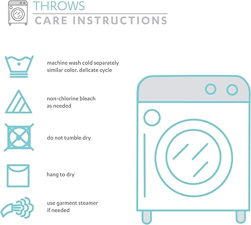 Miniatura 6 de Lush Decor Manta tejida de algodón teñido con borlas de hilo de espiga a rayas, 60 x 50 pulgadas, neutro y blanco