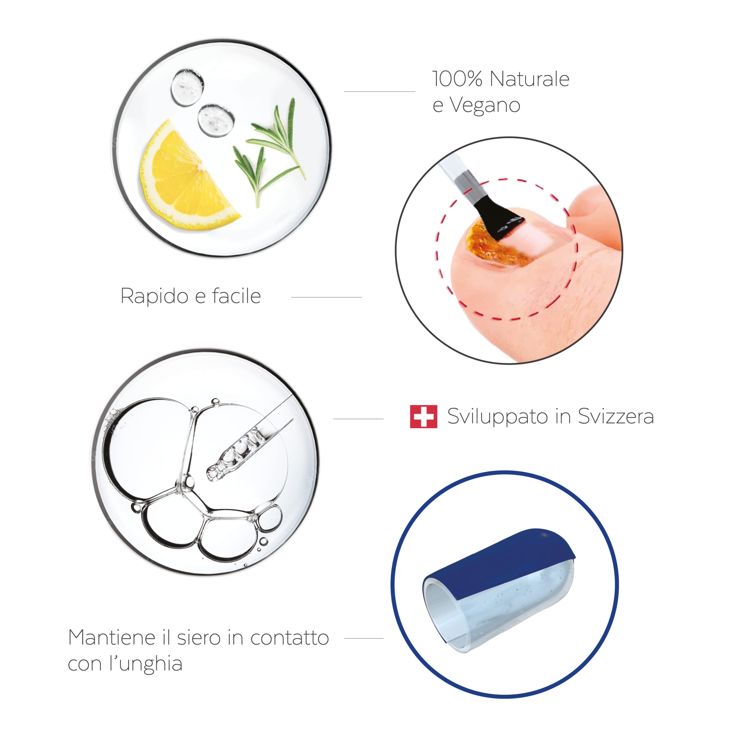 PODERM – MICOSI UNGHIE PIEDE TRATTAMENTO INTENSIVO NOTTE 2 in 1 – Elimina la micosi e rinnova l'unghia durante il sonno | VEGAN | Trattamento professionale piedi/mani | Facile e rapido | SWISS MADE