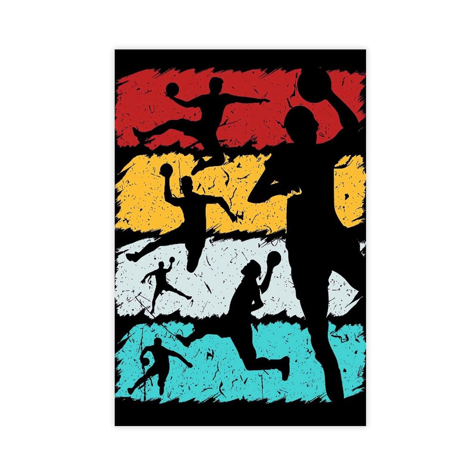 Qnvjqkdsi Unframe Handball Vintage Canvas Poster Bedroom Decor Landscape Office Room Decor Gift 20" L X 30" W