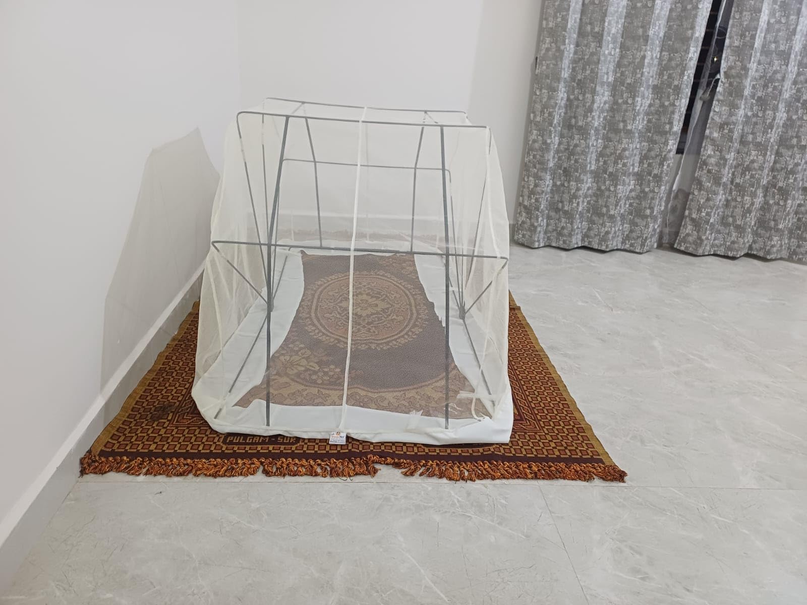 Mosquito Net for Bed - Cream Color -4