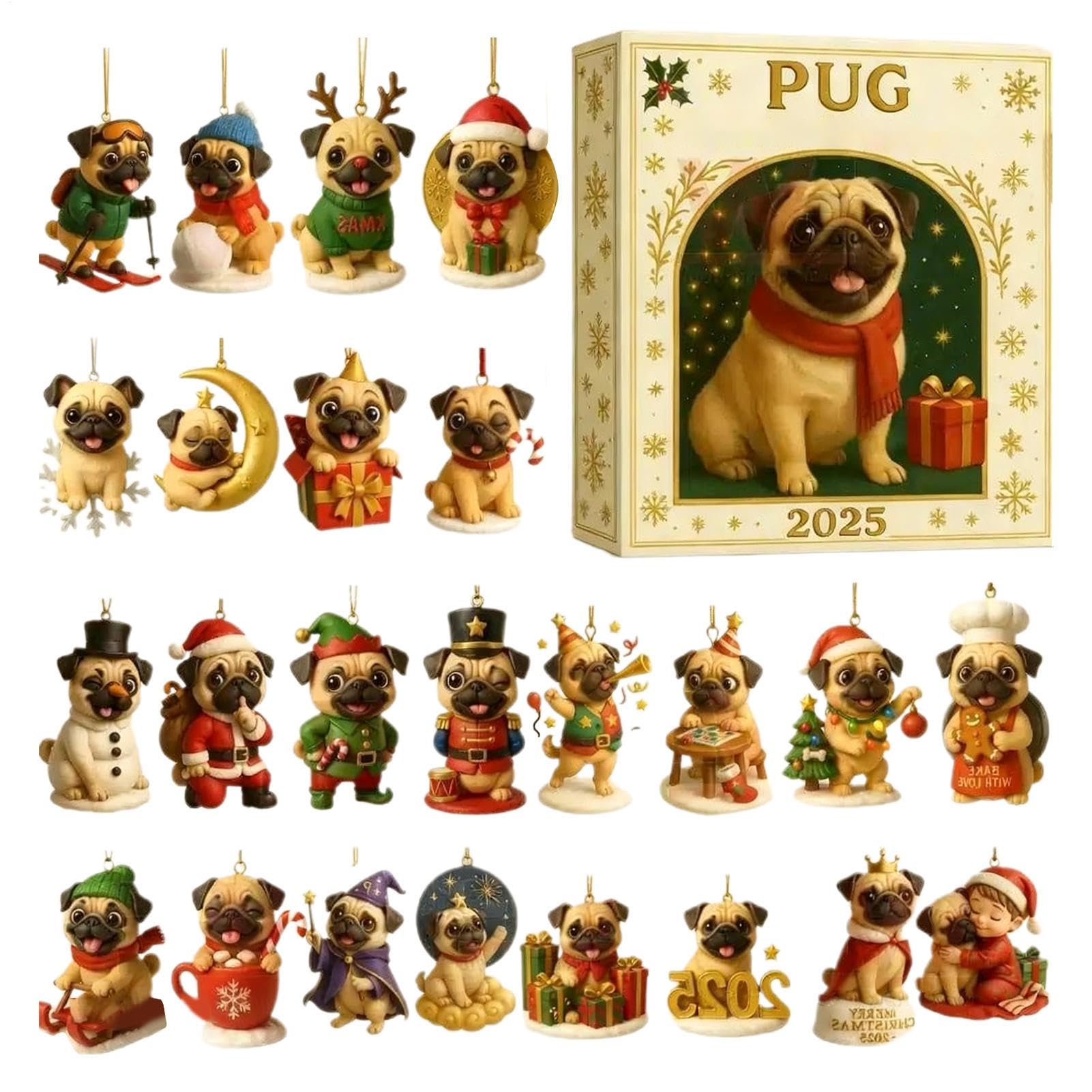 2D Acrylic Decoration Advent - Countdown Calendar, Seasonal Wall Display, Cute Christmas Tree Ornament For Home Or Farmhouse | Ideal For Wall Window Display Seasonal Winter Celebration Or Holiday De