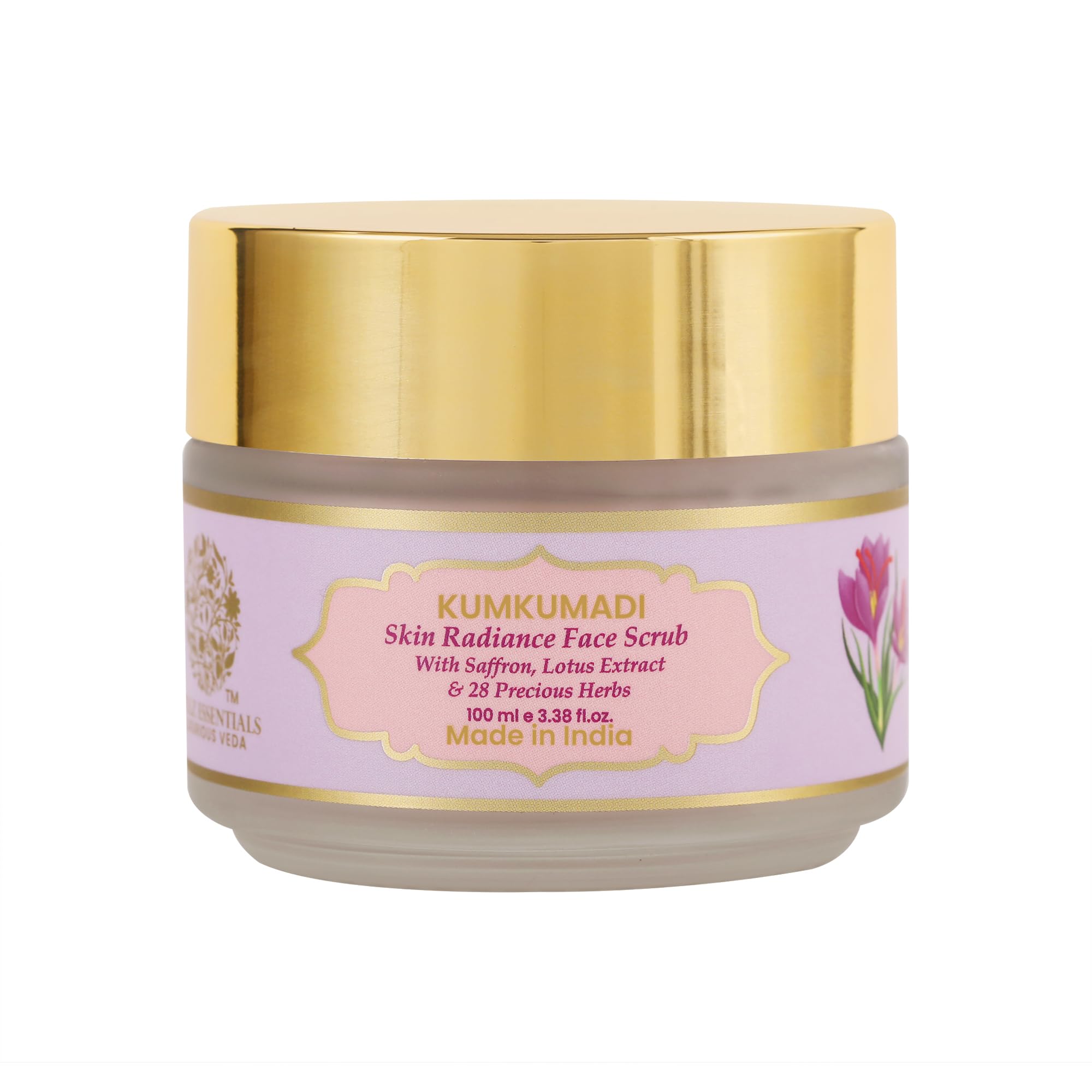 RYLLZ ESSENTIALS Kumkumadi Face Scrub | With Saffron, Niacinamide, Walnut Shell, Lotus Extracts & 28 Precious Herbs | for Dead Cells, Whiteheads, Blackheads, Dark Spots, Uneven & Dull Skin | Exfoliating Scrub | 100 ml
