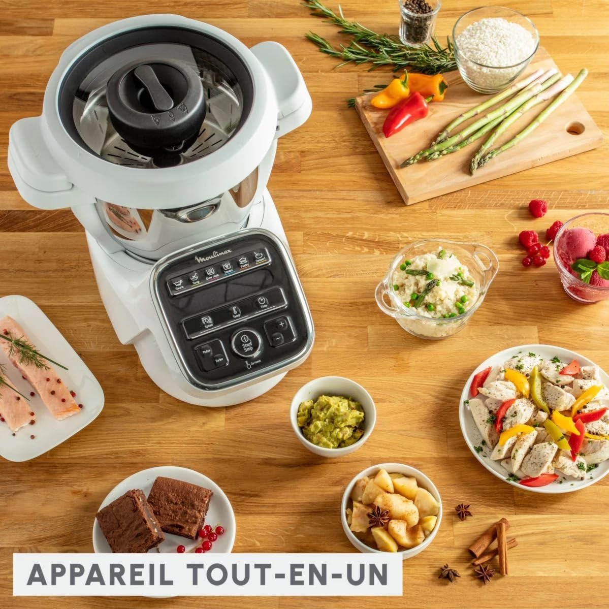 Robot cocina multifunción 3L 1550w blanco/gris - hf80db10