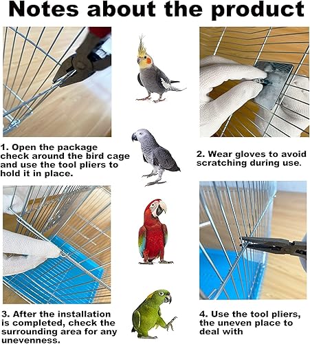 Miniatura 7 de Jaula de viaje para pájaros pequeños, kit de iniciación ligero para pájaros pequeños con jaulas y accesorios, ideal para periquitos, tortolitos,