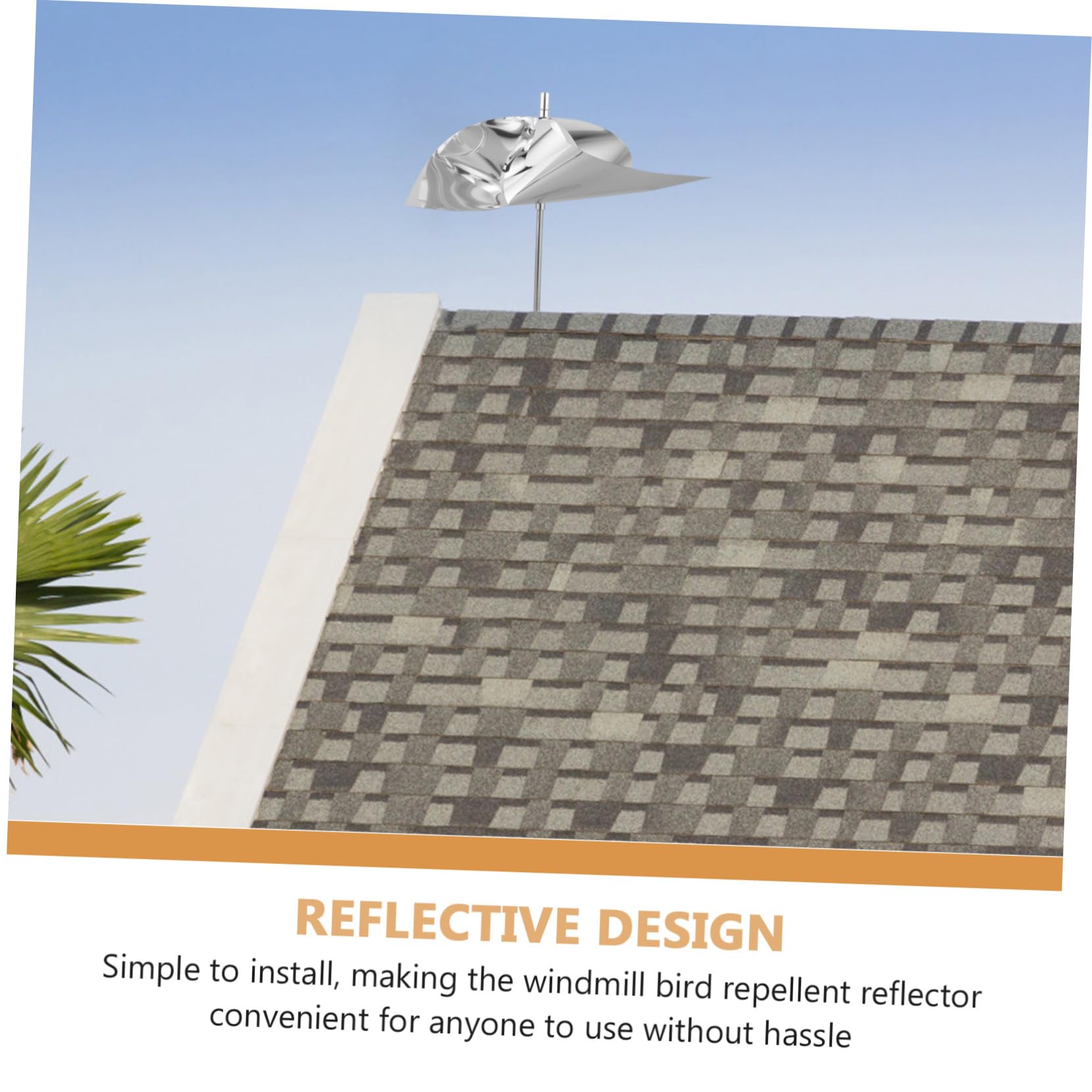 Gatuida 2 Pièces Dispositif Effaroucheur Réfléchissant Moulin à Vent Décoratif pour Jardin Éloigne Oiseaux avec Mécanisme Rotatif et Surface Réfléchissante