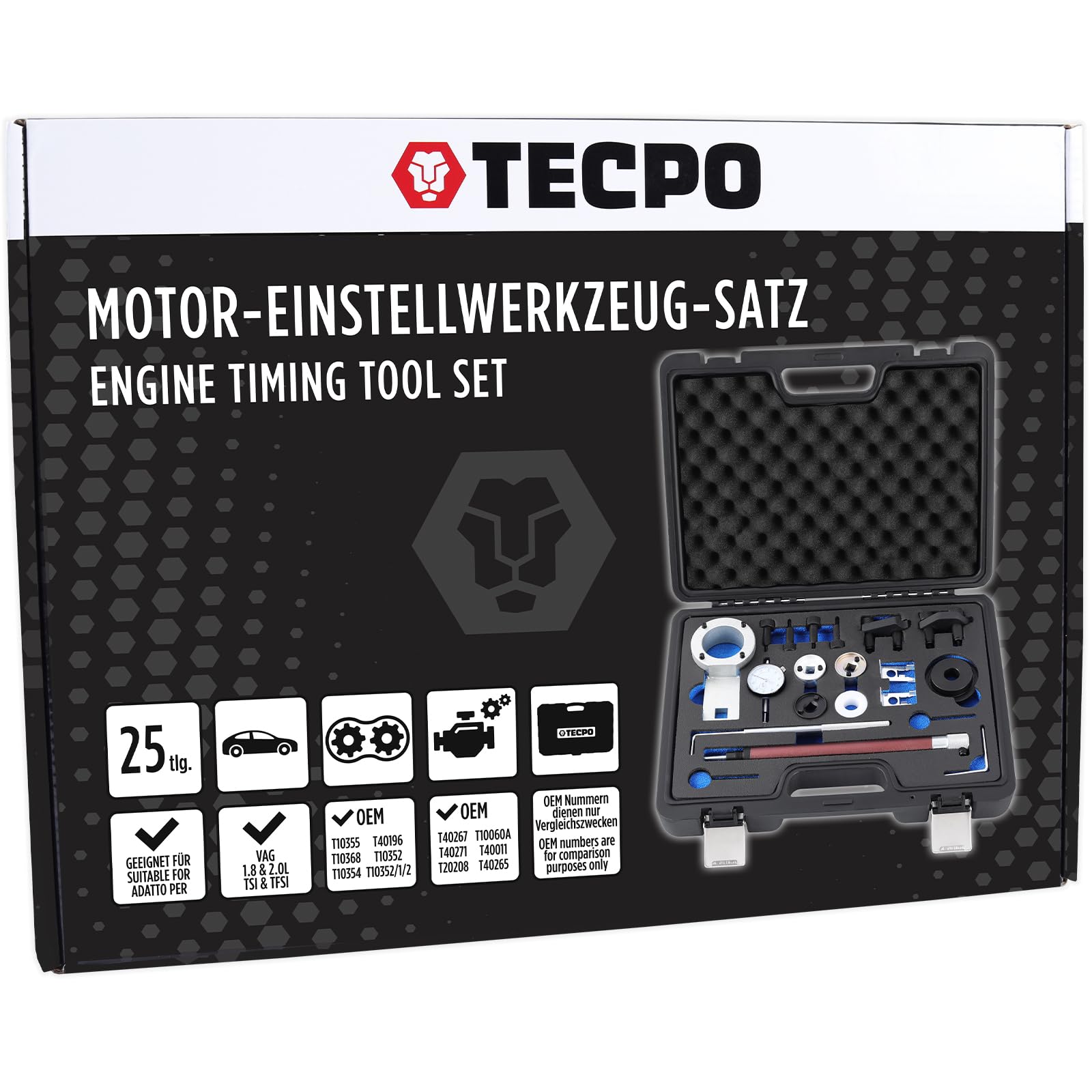 TECPO 300151 - Juego de herramientas de ajuste de motor para VAG Audi, VW 1.8 2.0 TFSI FSI