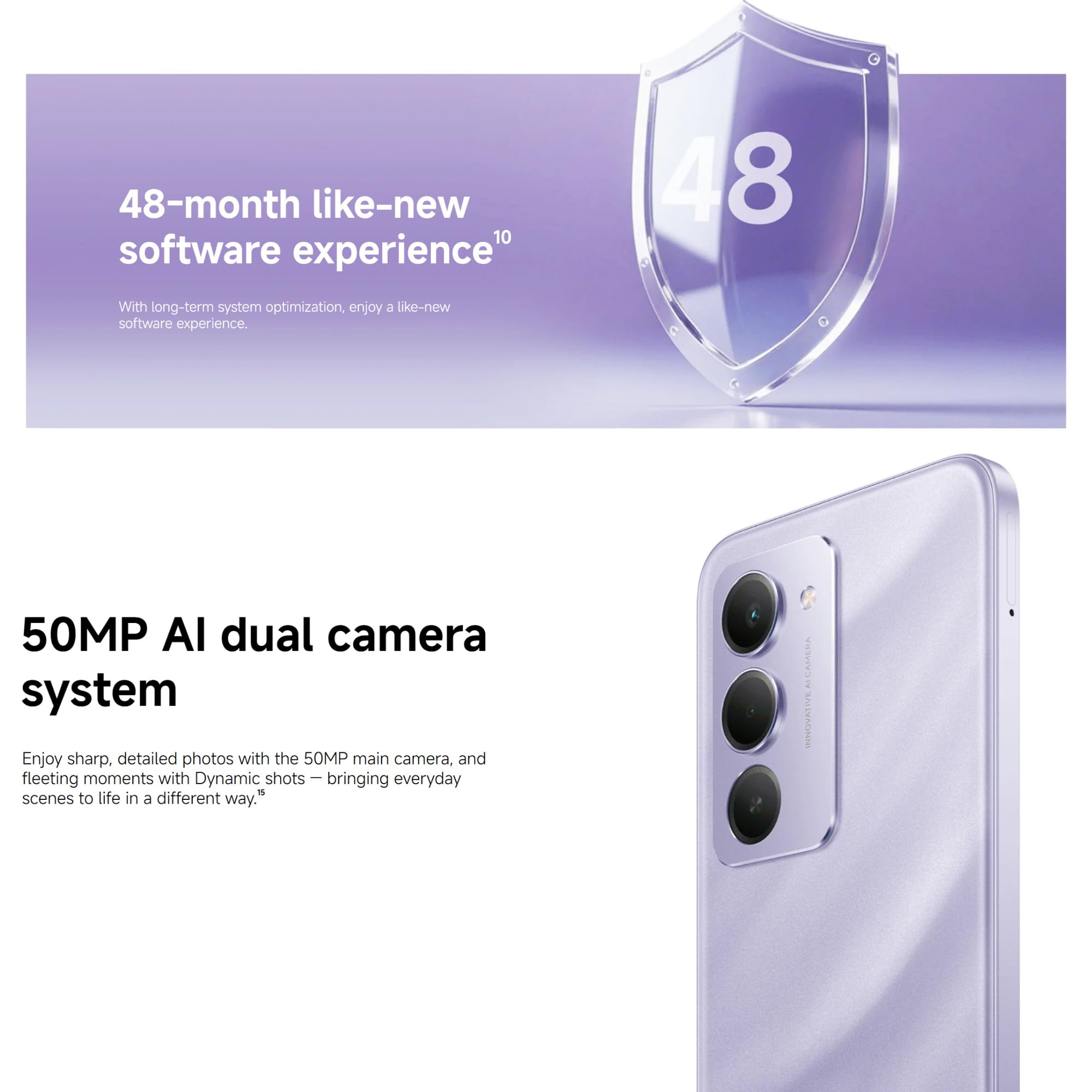 XIAOMI Redmi 15 - Smartphone Von 6 + 128GB, Violett, Bildschirm Von 6,9" 120Hz, procesador Snapdragon® 685, 50MP-Kamera, 7000mAh, Keine Ladegeräte enthalten