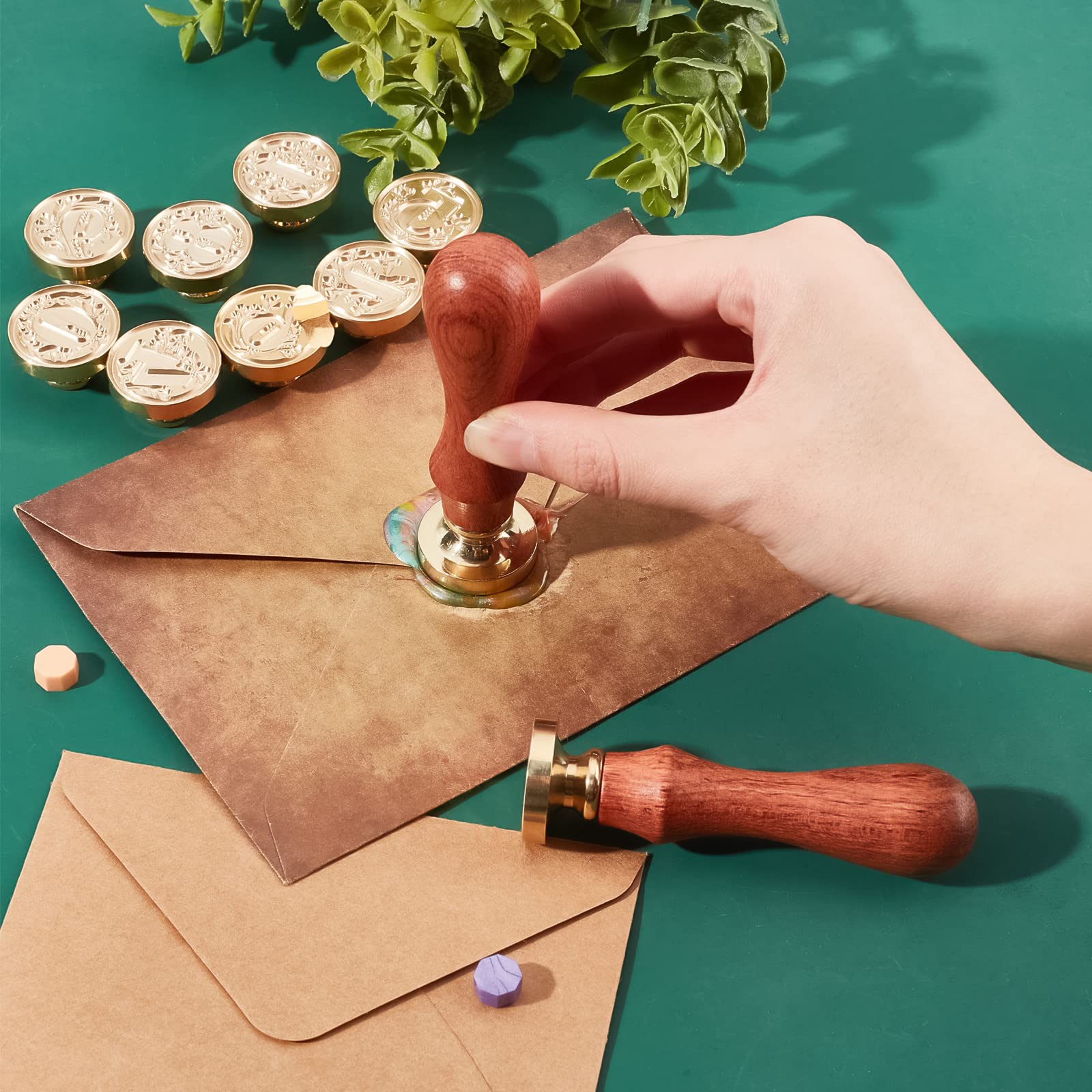 CRASPIRE Wax Seal Stamp Set 10PCS Flower Universe Theme