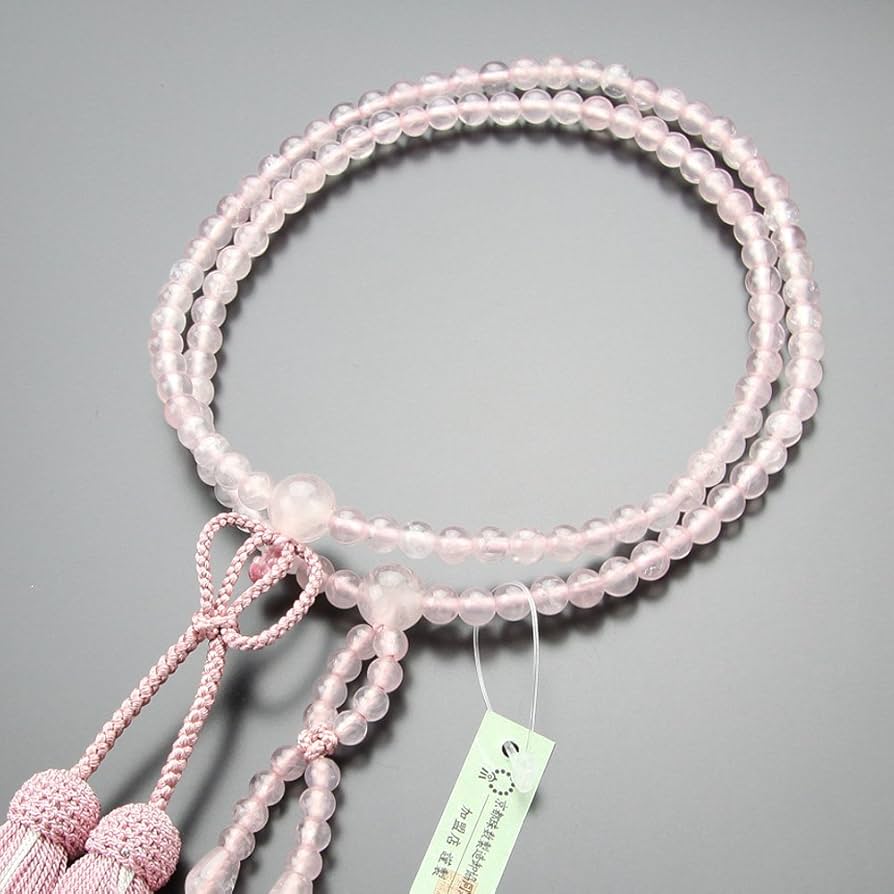 Amazon | 念珠ドットコム 浄土真宗 数珠 女性用 尺玉 ローズ