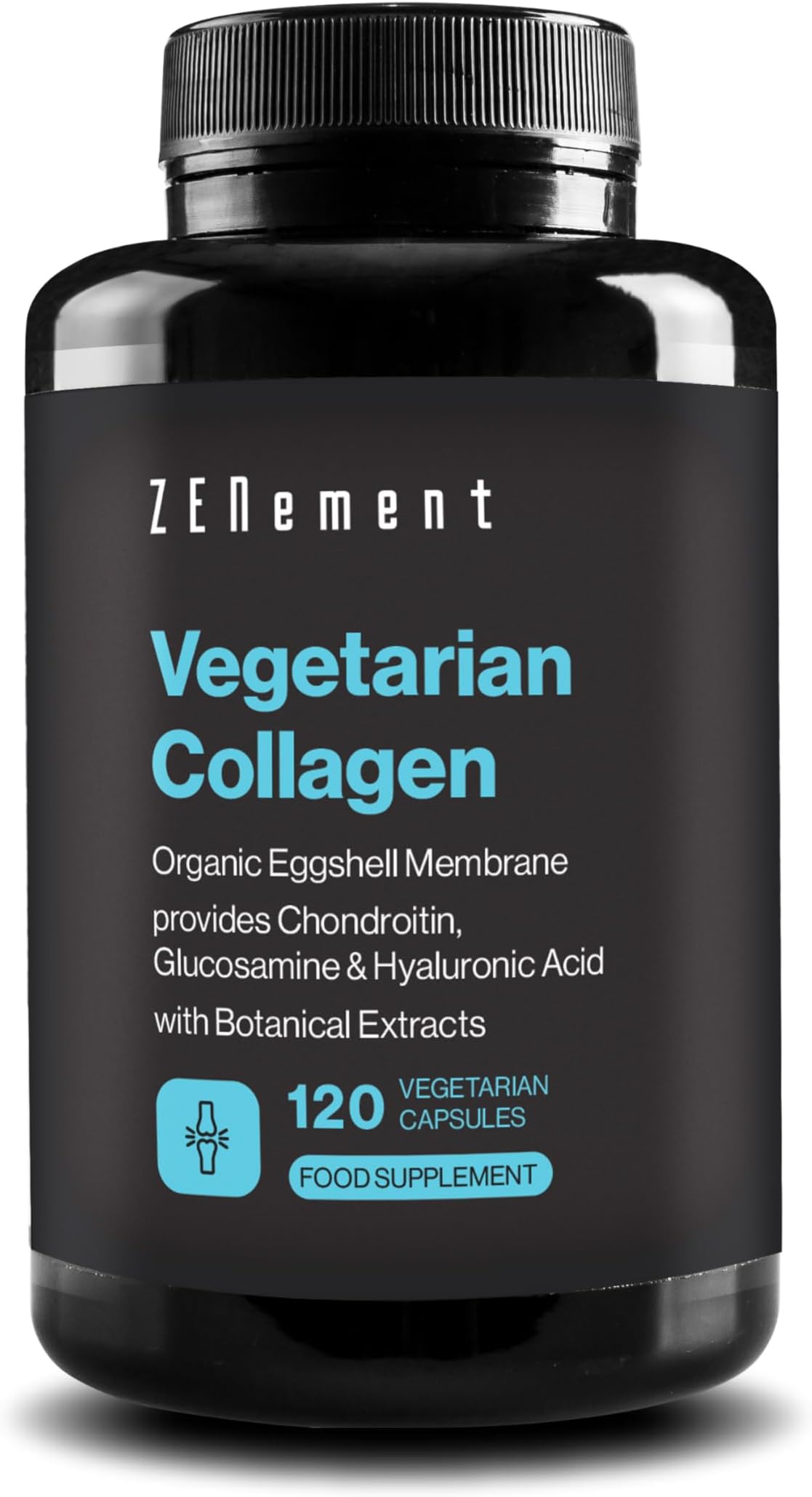 Vegetarian Collagen from Organic Eggshell Membrane – Natural Source of Glucosamine, Hyaluronic Acid and Chondroitin, with Botanical Extracts – for Joints and Skin – 120 Vegetarian Capsules