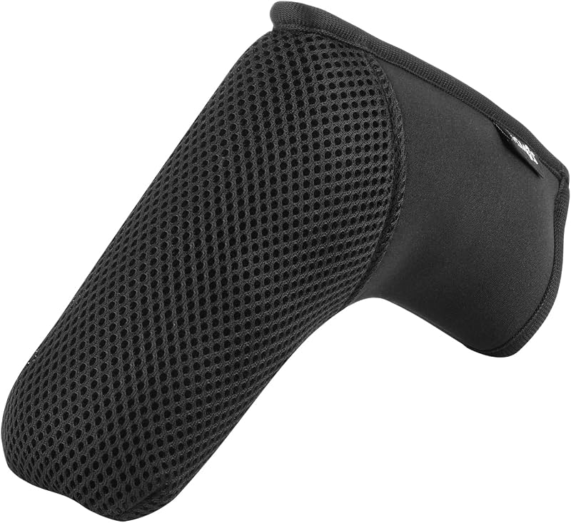 Comsos Golf Putter Cover Mesh Blade Putter Headcover Golf Club Protector Sleeve Compatible with Odyssey Blade Putter and Fit for Taylormade Blade Putter, Black