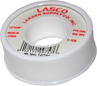 LASCO 11-1037 PTFE Pipe Sealant Tape, 1/2-Inch x 520-Inch, White
