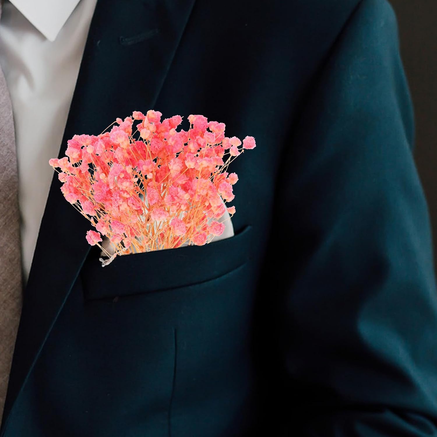 UKCOCO 5pcs Mini Dried Flowers Bouquet Corsage for Bride and Groom, Chic and Delicate Plant Material, Wedding and Party Decoration Accessory