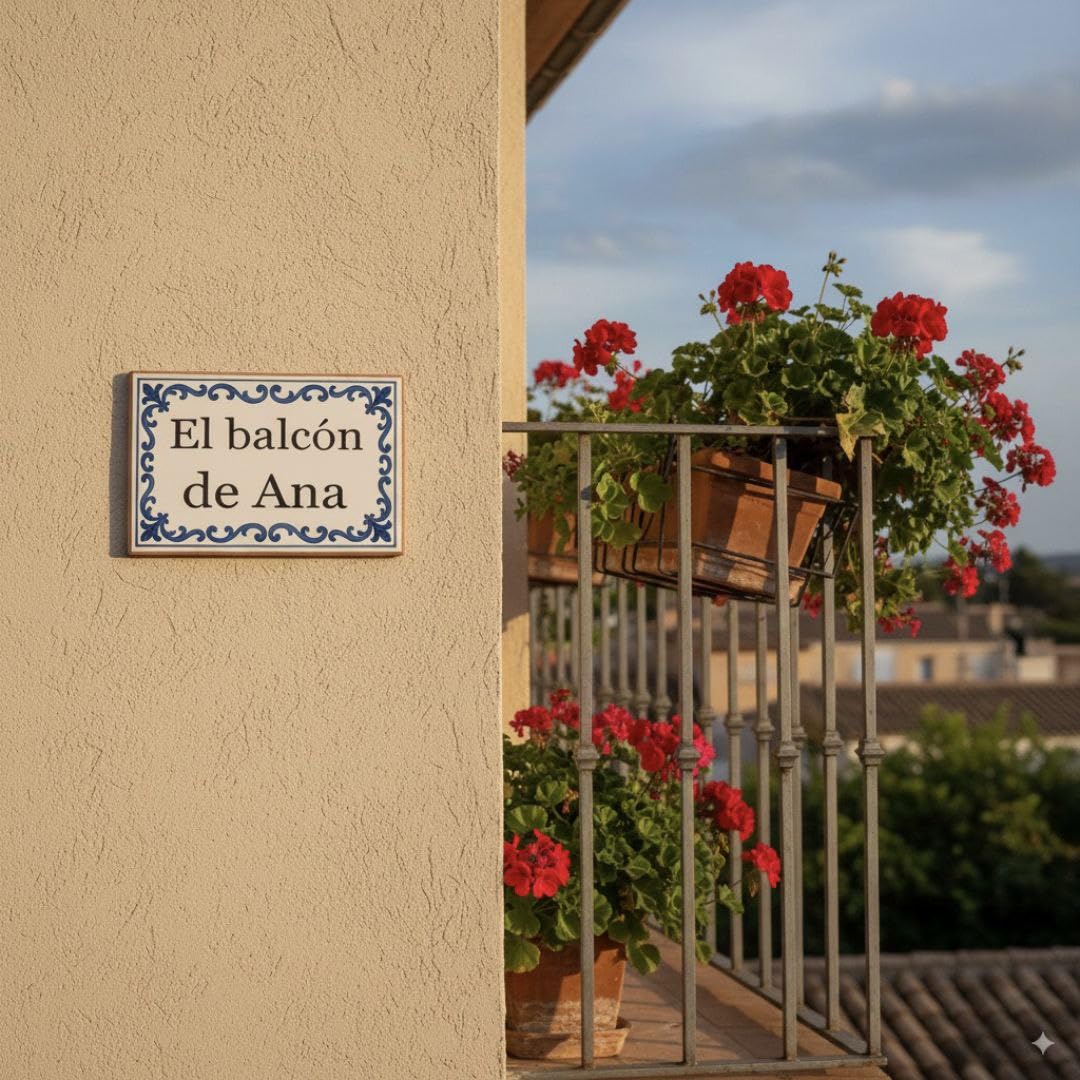 Azulejo Personalizado de Ceramica. 20x30cm. Acabado blanco brillo,casa, exterior. Regalo Original. Placa Personalizada Decorativa para casa, Oficina, Negocios. Cartel personalizado