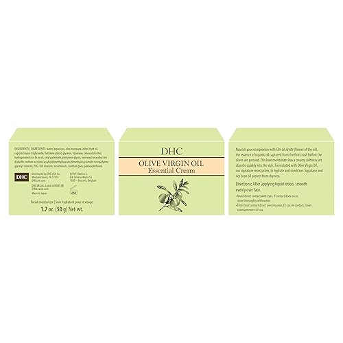 Miniatura 8 de DHC Crema esencial de aceite virgen de oliva, hidratante, promueve la elasticidad de la piel, radiante, sin fragancia ni colorantes, ideal para todo