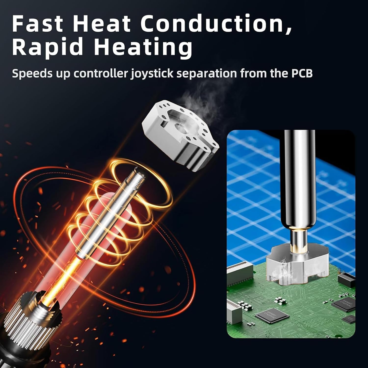 Hollow Soldering Iron Tip Set for P4 P5 Controller Joystick Repair Brass Fast Heating Desoldering Tool 936 / 900M