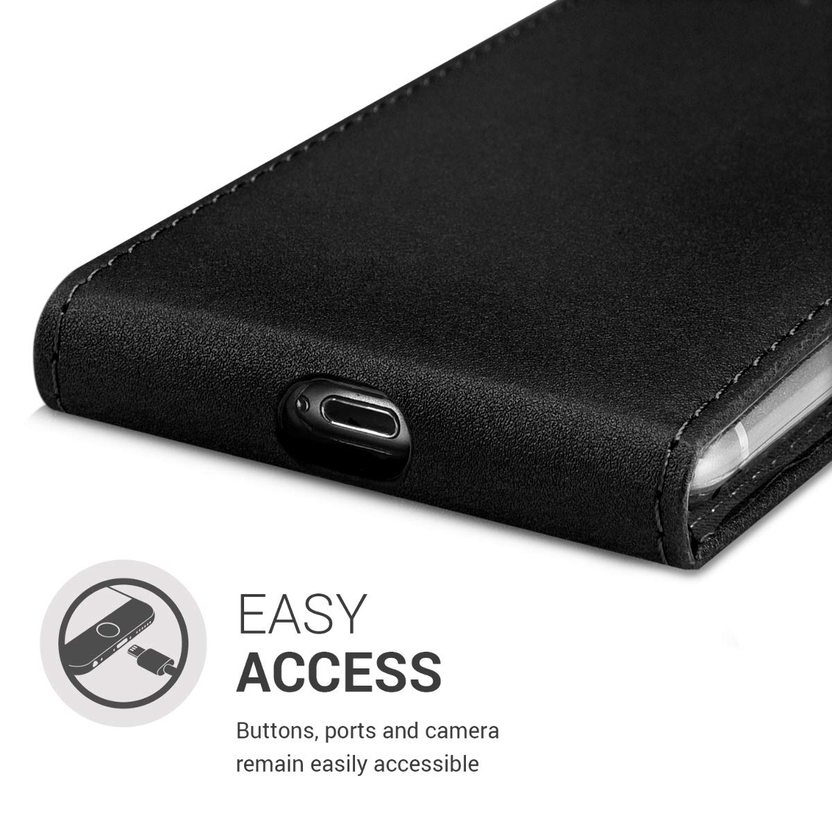 Amazon.com: kwmobile Vertical Flip Case Compatible with