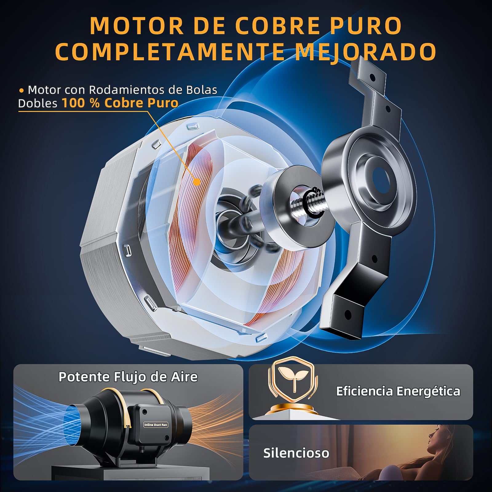 100mm Extractor de Aire con Mando a Distancia,367m³/h Ventilador de Extracción Temporizador Sensor de Temperatura y Humedad, 30dB Motor de Cobre Puro, Protección Térmica,Cable VDE 3m, Negro