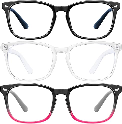 hunsquer - Anteojos de luz azul unisex para computadora