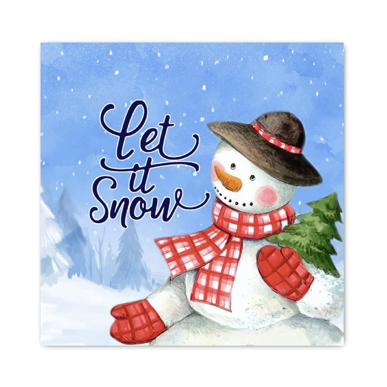 Panneau bois Let It Snow de Noël pour réveiller la magie des fêtes en famille à la maison