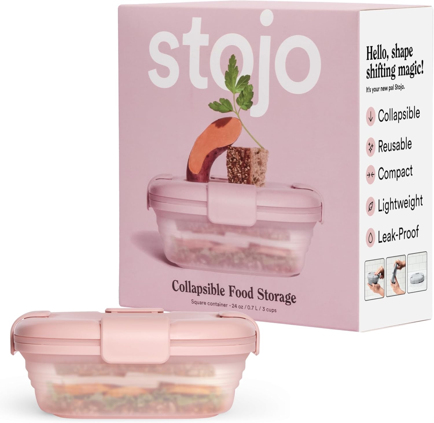 STOJO Collapsible Sandwich Box – 24oz, Reusable Ghana Ubuy