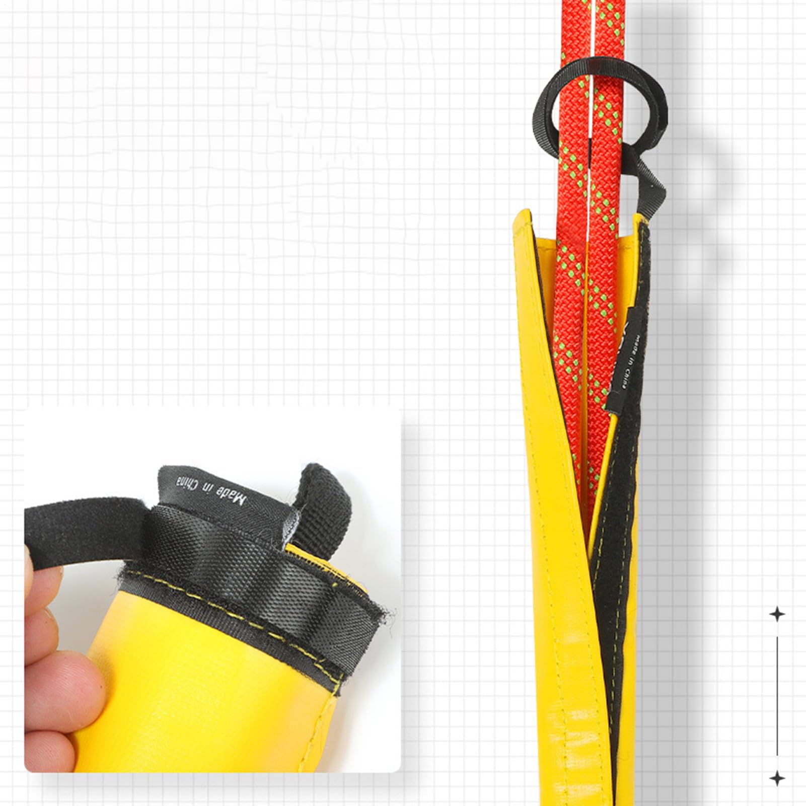 Protector de cuerda de montañismo de 19 pulgadas PC duradero