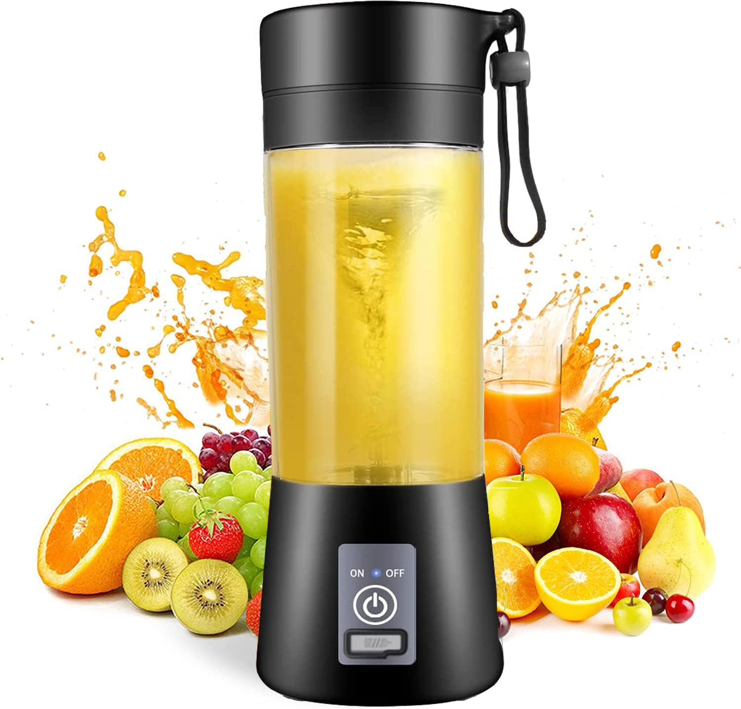 Portable Blender, Personal Blender for Shakes and Smoothies, Blender shake Smoothie for Kitchen Personal Size Blenders with Rechargeable USB, 380Ml Traveling Fruit Veggie Juicer Cup With 6 Blades Portable Blender, Personal Blender for Shakes and Smoothies, Blender shake Smoothie for Kitchen Personal Size Blenders with Rechargeable USB, 380Ml Traveling Fruit Veggie Juicer Cup With 6 Blades