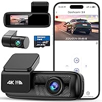 DEALAZOT Dash Cam Auto 4K+1080P, Telecamera Anteriore e Posteriore