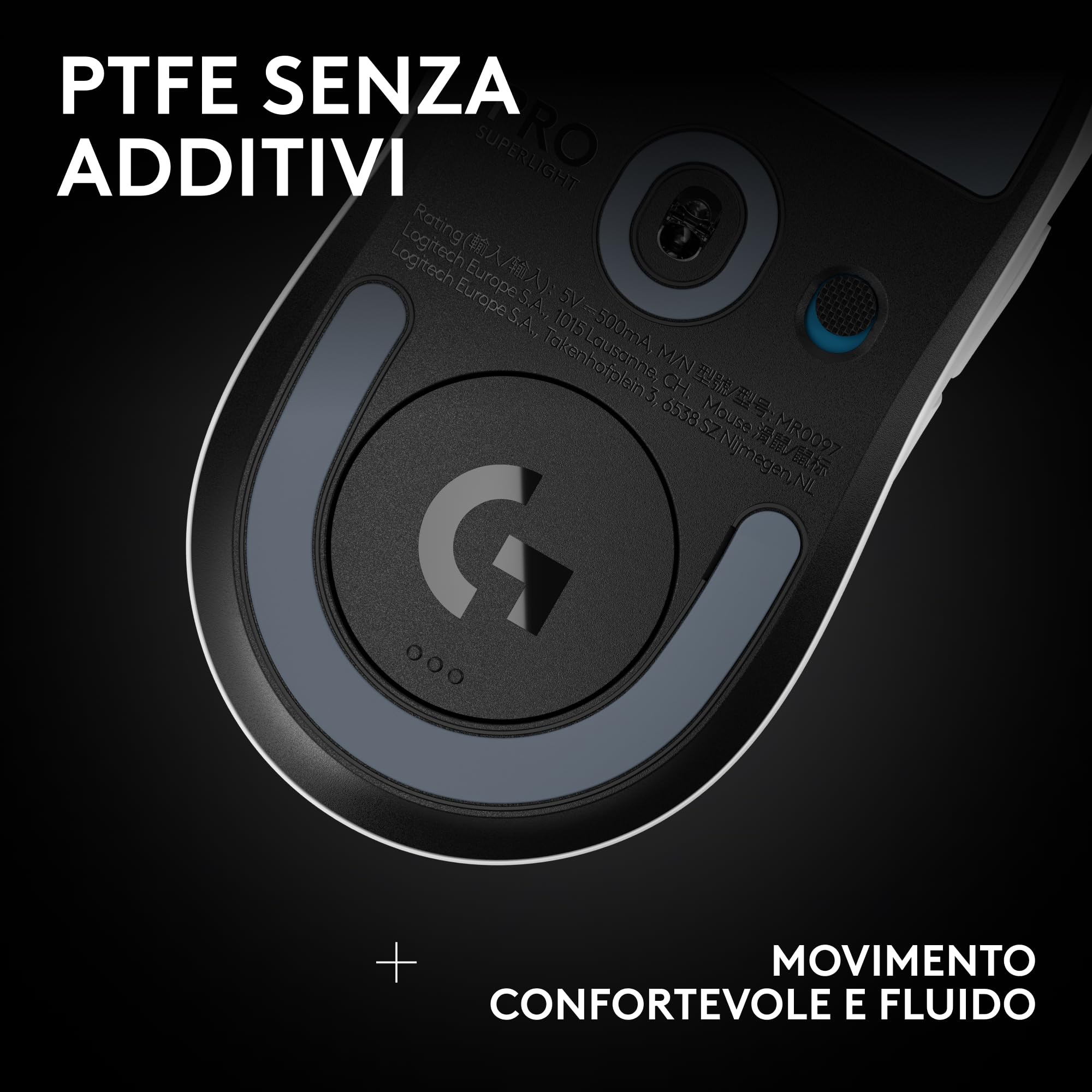 Logitech G PRO X SUPERLIGHT 2 SE mouse gaming wireless, mouse Pro-Grade da 60 g con 5 pulsanti programmabili, sensore a 44.000 DPI, >888 IPS, velocità di aggiornamento 1 kHz, USB-C, PC/Mac - Bianco