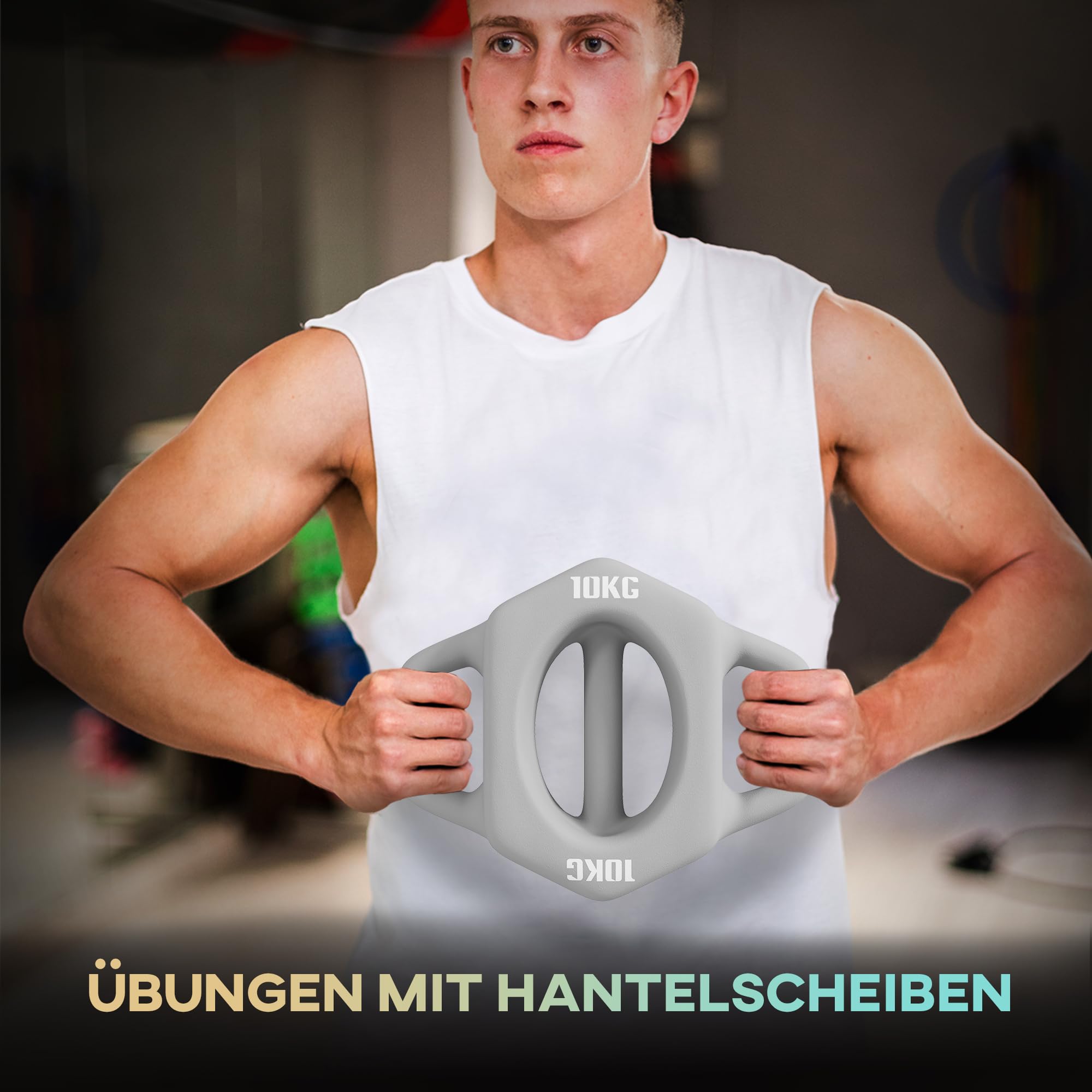 SPORTNOW Haltère 3-en-1 10 Kg – Fonte + Poignée, Kettlebell, Disque Multifonction Gainage Sol