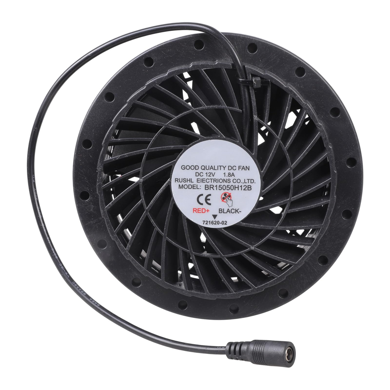 Hzbb Black Duct Fan 6500Rpm For Hvac Airflows Enhancement In Small Spaces, Quiet Ventilation In Grow Areas & Workshops Powerful Duct Fan