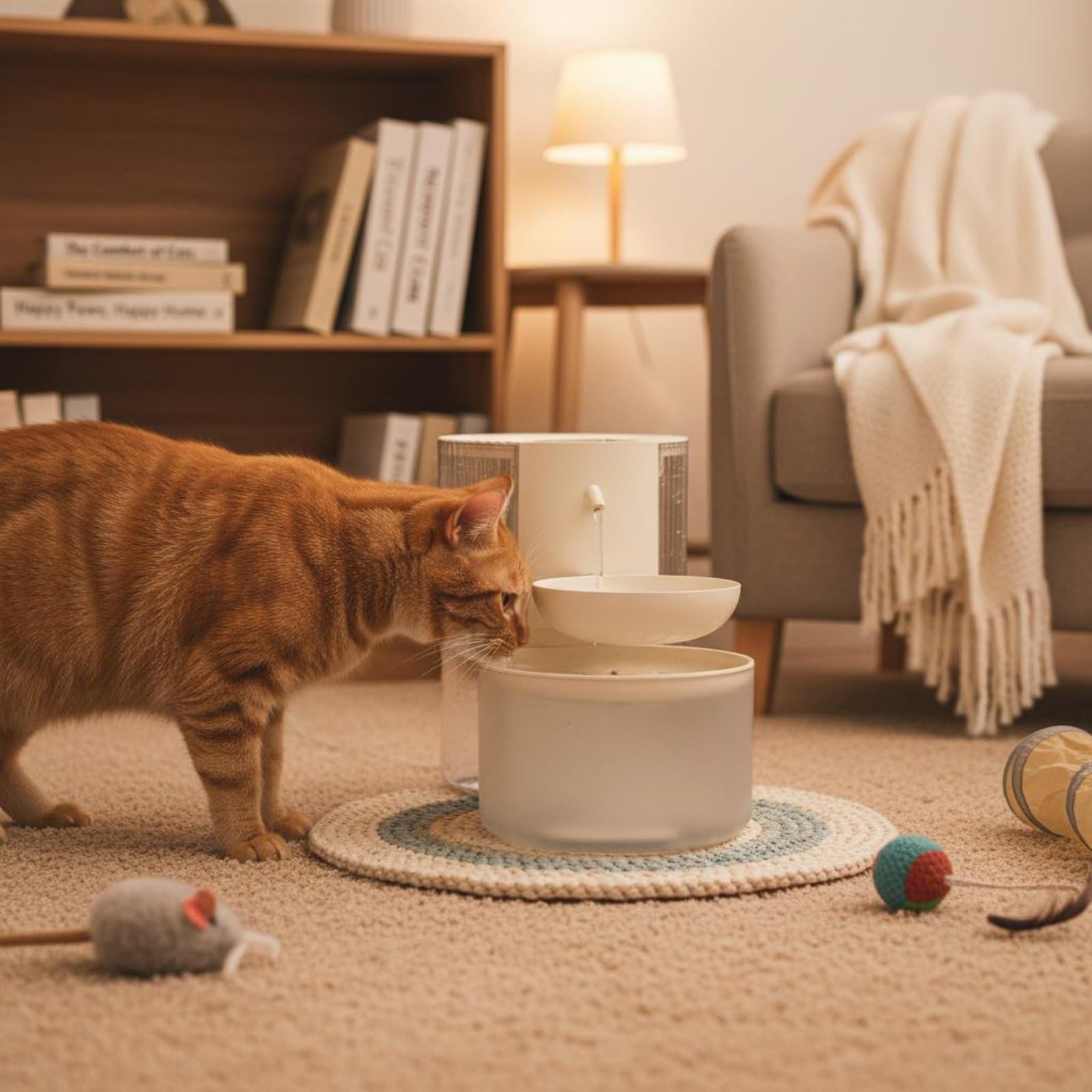 Baoblaze Dispensador Automático de Agua para Gato Fuente Depósito con de Doble Cámara y Circulación Inclinada Material AS Acero Capacidad 3L Apto para Hogar, Color to 6, Fuente De Agua Inclinada