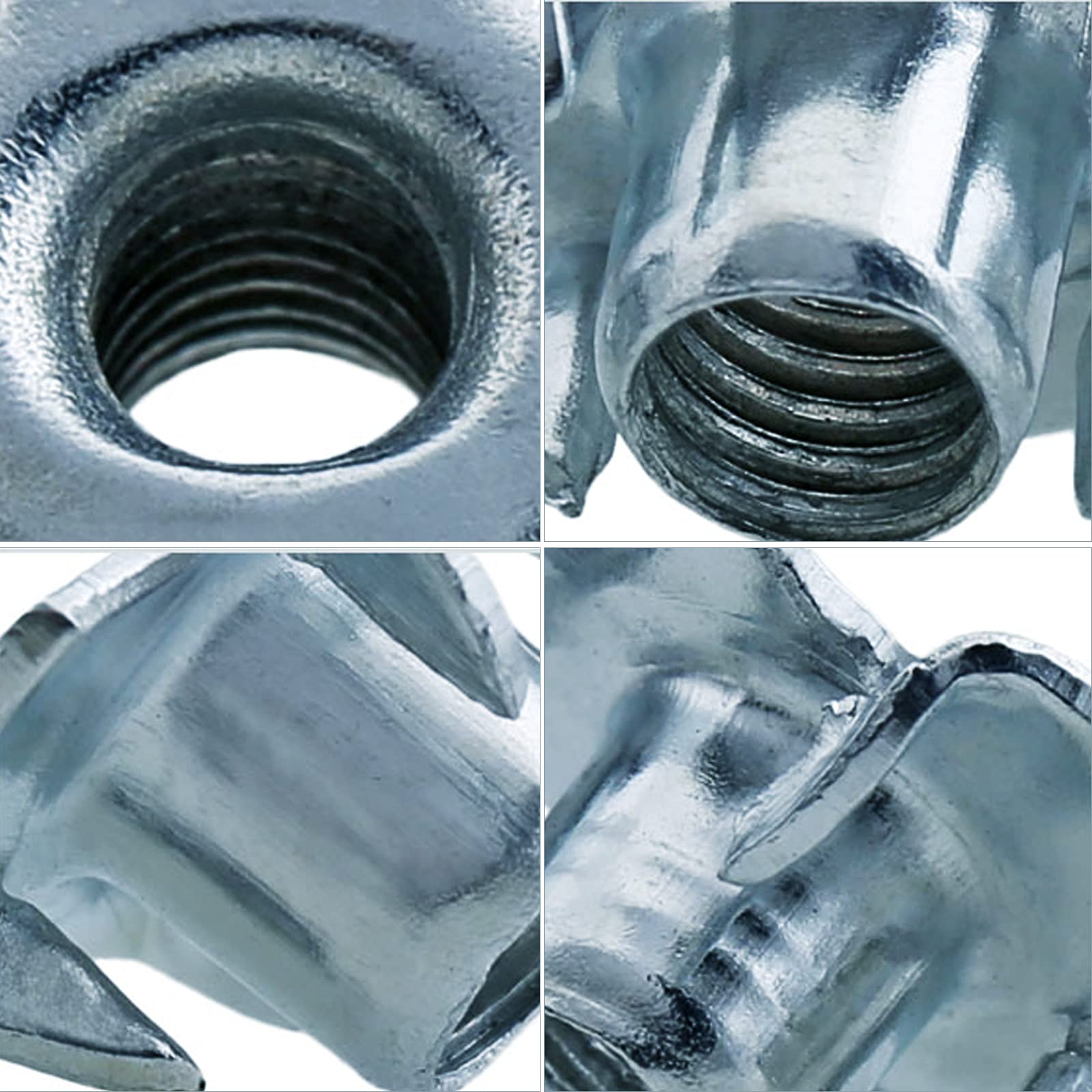 Dado Barra Filettata 3/8-16 Lotto Di 100 Dadi Di Accoppiamento Esagonali In Acciaio Zincato - Misura 3/8"-16, Lunghezza 1-3/4" Dadi Esagonali Zinco - Foto 5