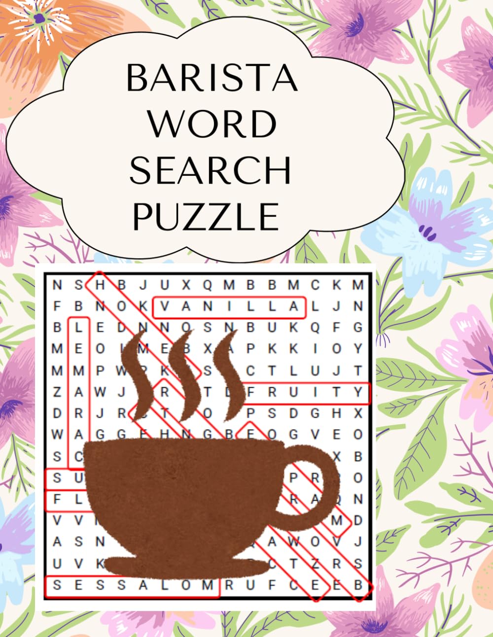 Barista Word Search: Coffee-Themed Word Search Puzzle Book for Baristas & Coffee Lovers | 8.5 x 11 Fun Puzzles Featuring Espresso, Latte, Café Culture & More