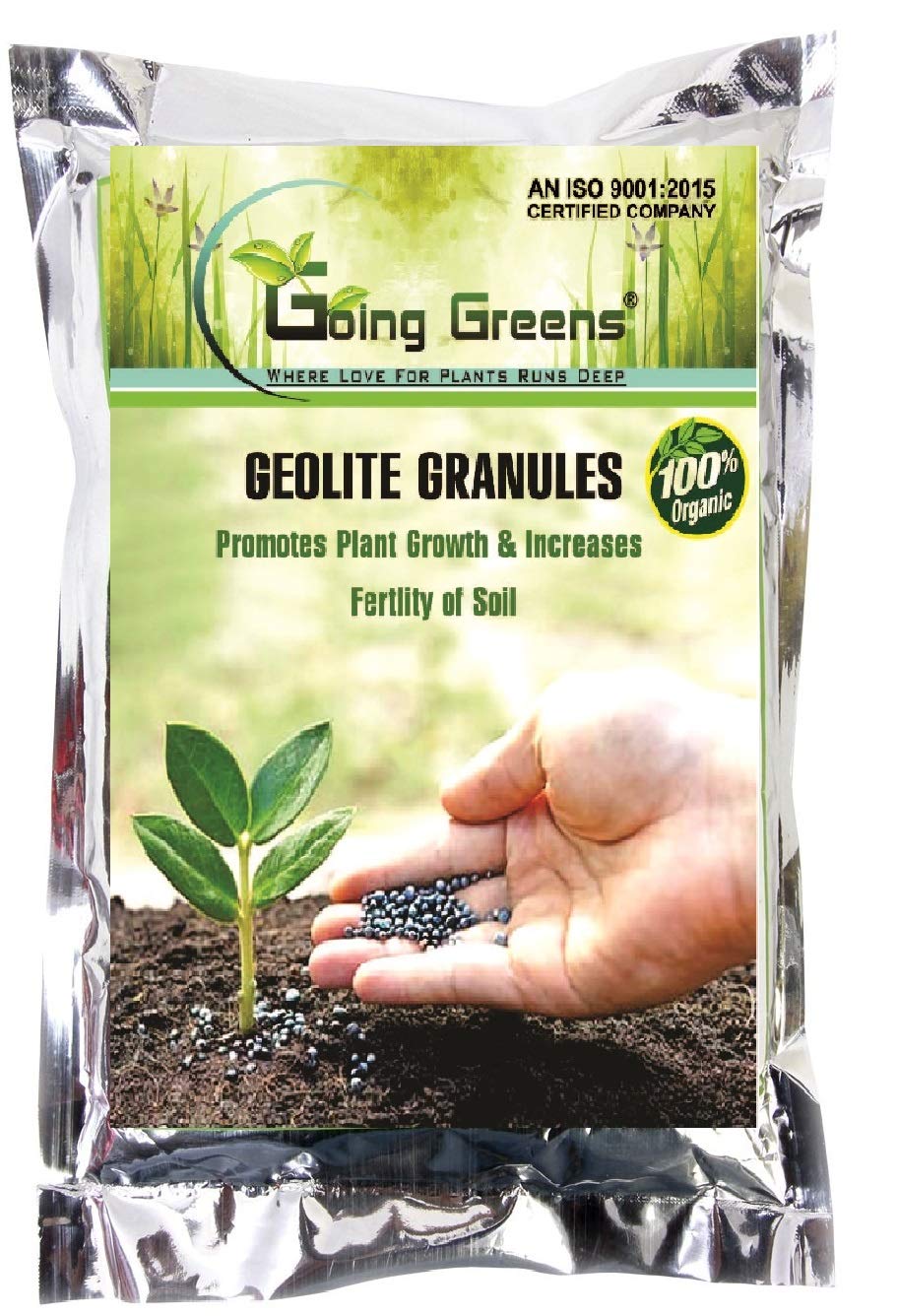 Going Greens Geolite Granules Seaweed Fertilizer for Plant I Organic Plant Growth Promoter & Bio-Stimulant, Plant Fertilizer for Pot Plants - 900 gms