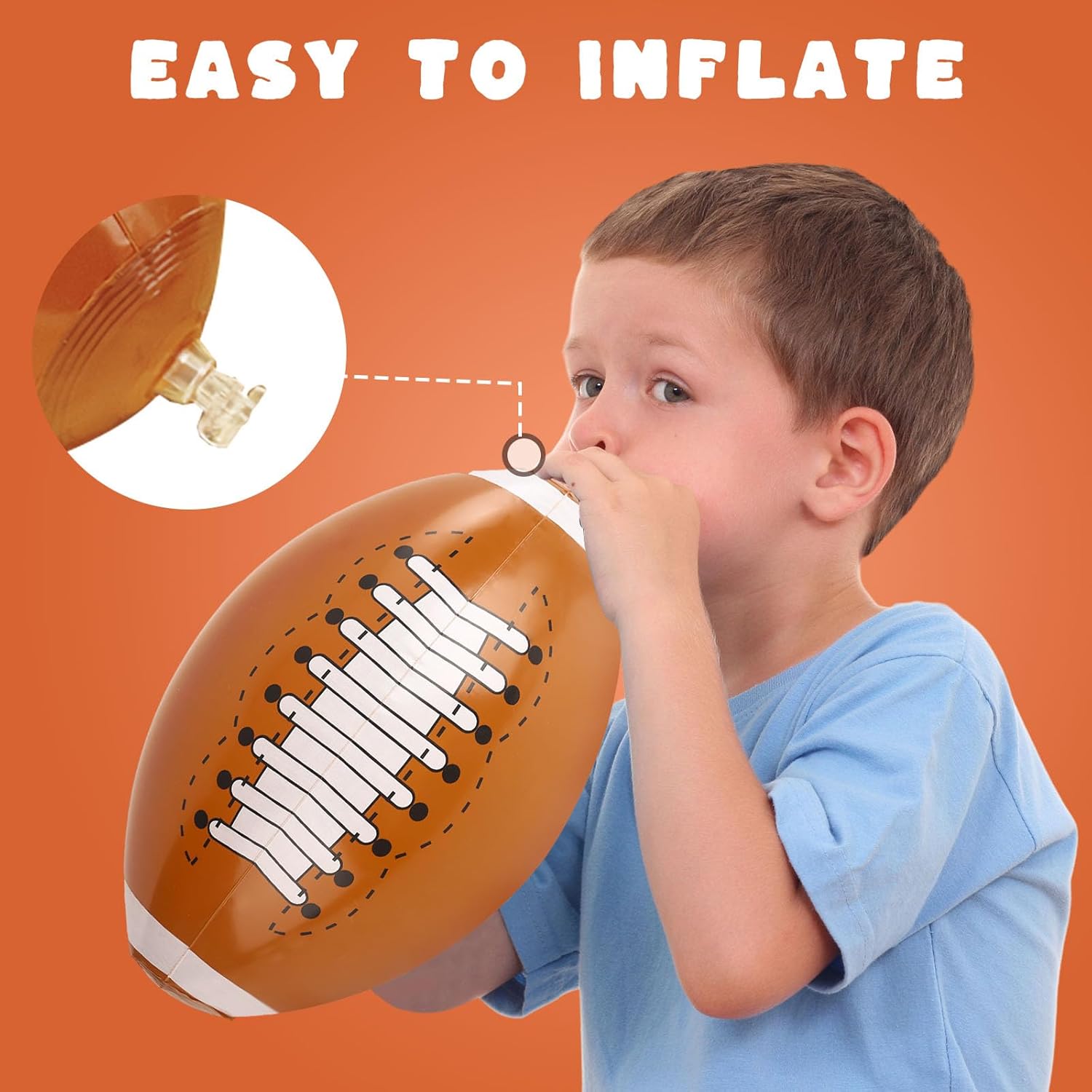 Shindel Inflatable Beach Balls, 13 Inch Large Blow Up Footballs Pool Toys for Party Supplies Decorations for Kids Birthday Summer Beach Water Games
