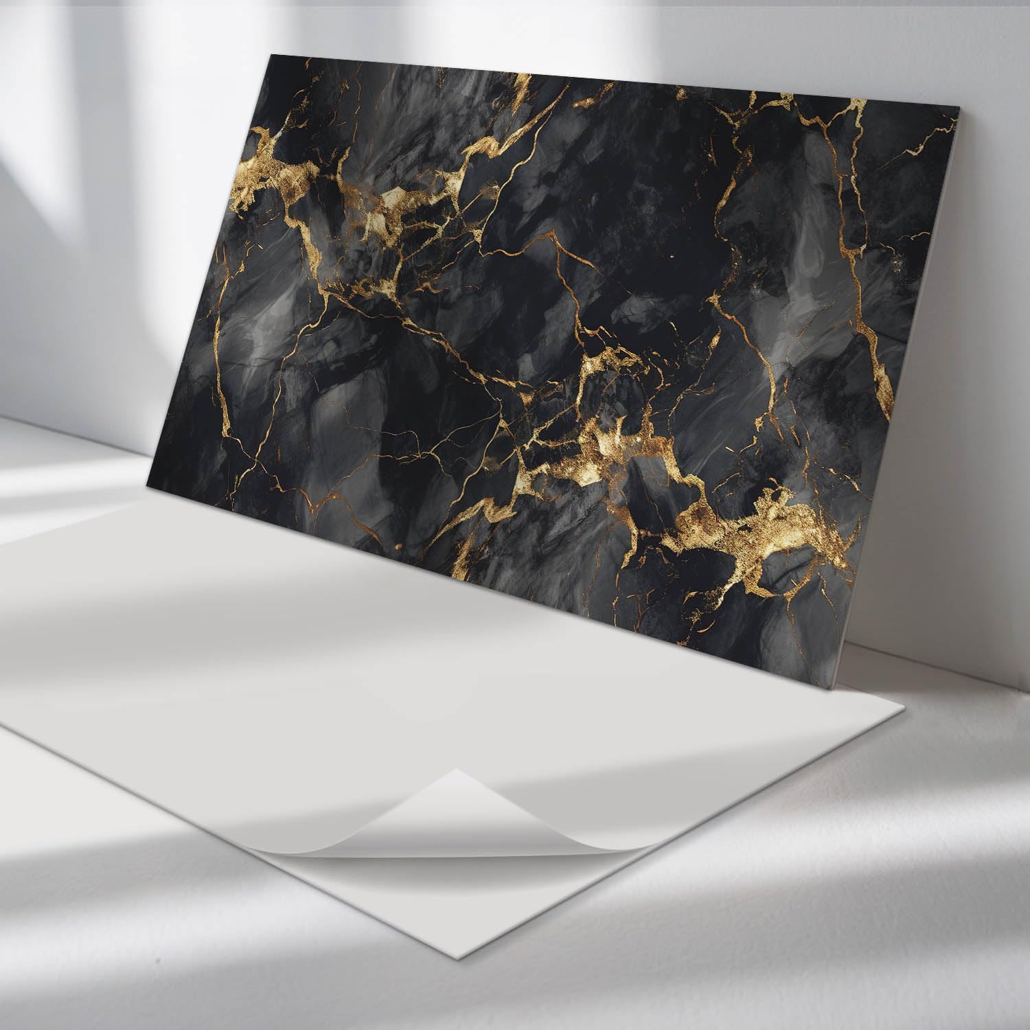 Panneaux Décoratifs 120x60 cm Cuisine Facile à Nettoyer Moderne Durable Rectangulaire Primaire de Protection Installation Rapide Imperméable Splashback - Modèle de marbre élégant