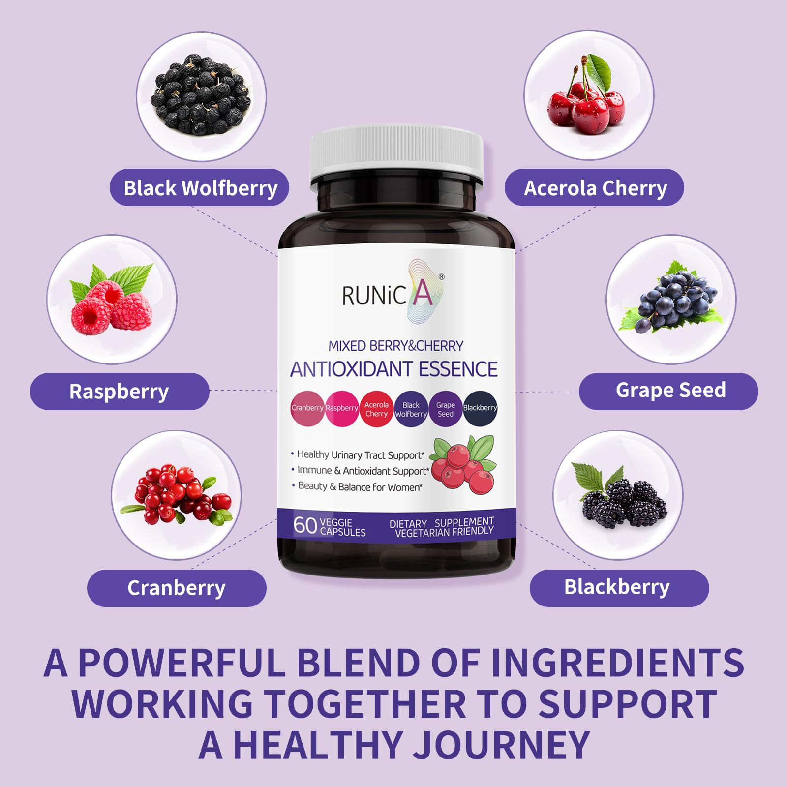6-in-1 Urinary Tract Support for Women, Cranberry,120 Vegan Capsules — Amazon image 3