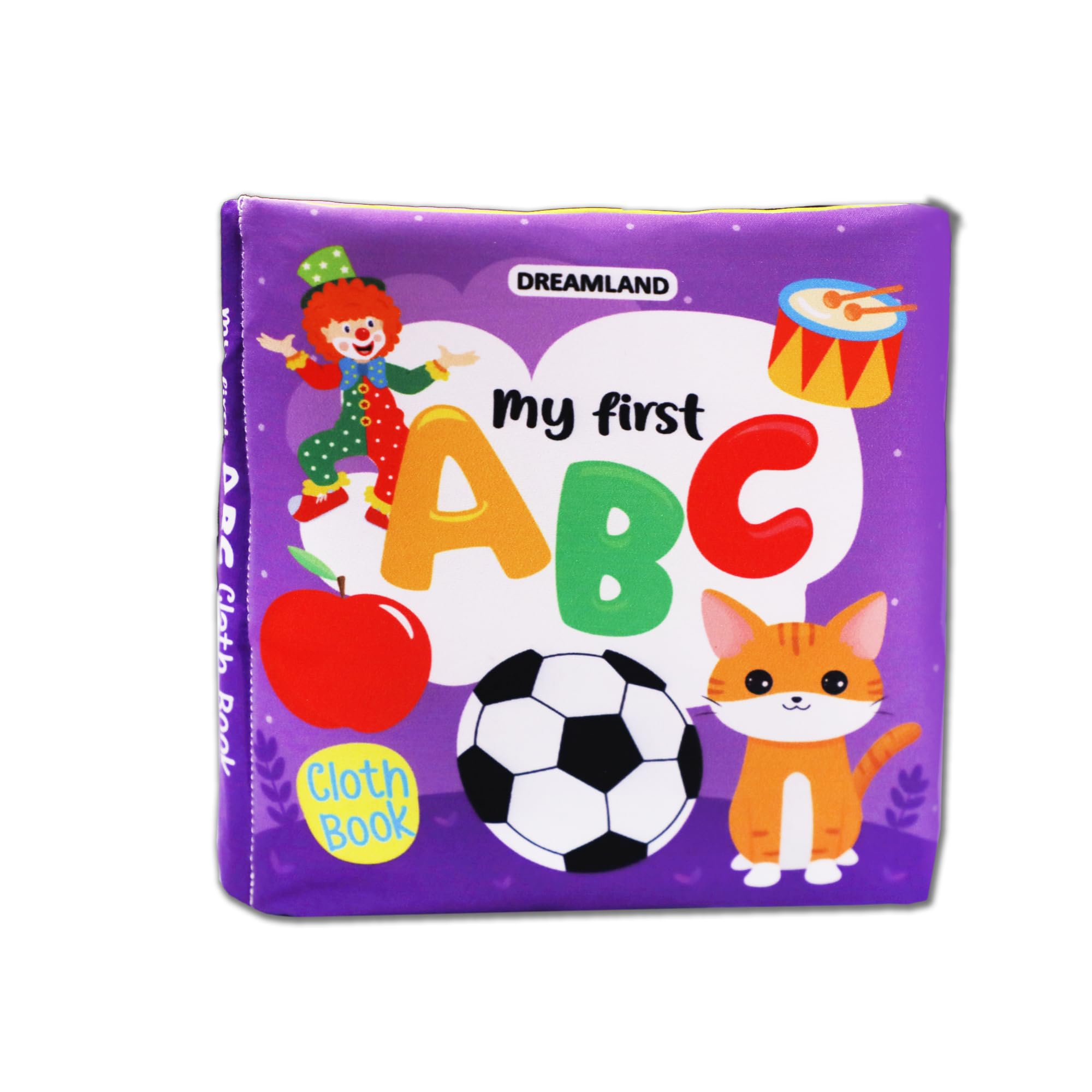Dreamland Baby My First Cloth Book ABC with Squeaker and Crinkle Paper Cloth Books for Toddler Kids Early Development Cloth Book Learning Educational Baby Book-image-14