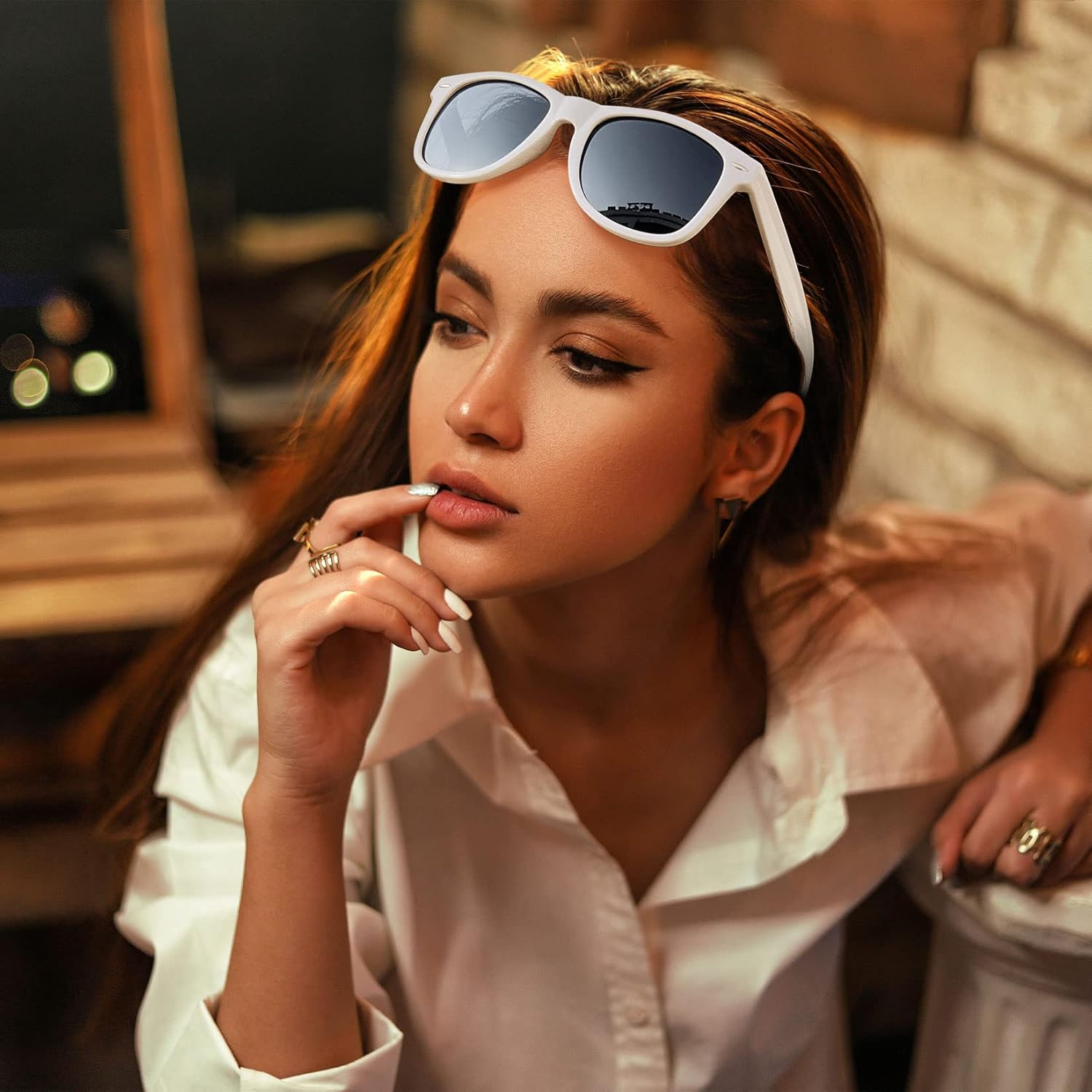 Joopin Square Sunglasses Polarized UV Protection Trendy Designer Sun Glasses Men Women - Image 2